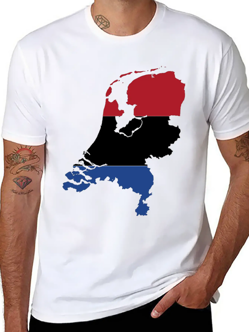 The Netherlands & Flag Breathable Soft Cotton T-Shirt – Timeless Casual Look
