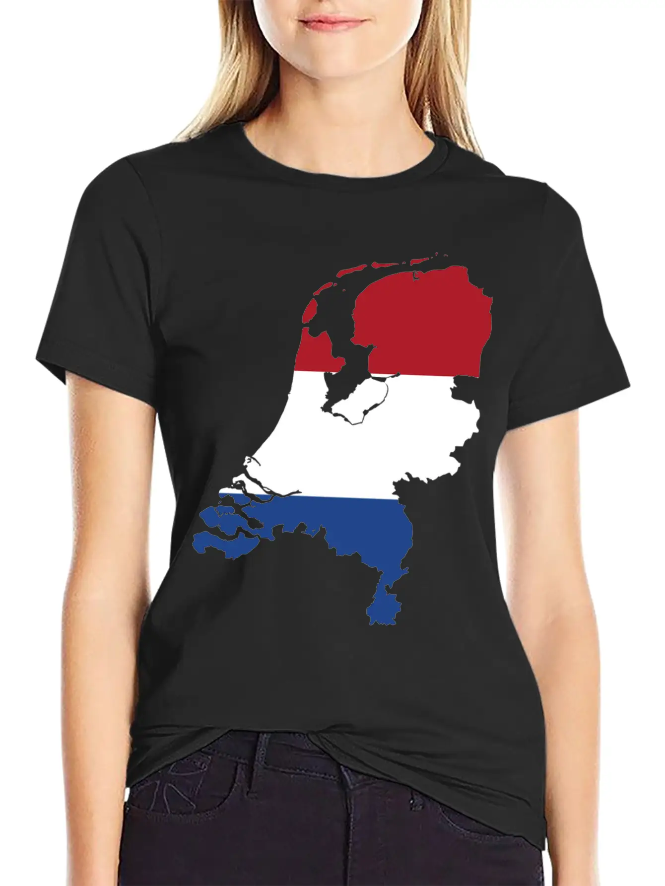 The Netherlands & Flag Breathable Soft Cotton T-Shirt – Timeless Casual Look