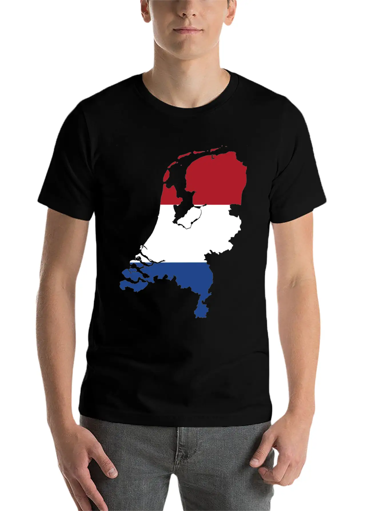 The Netherlands & Flag Breathable Soft Cotton T-Shirt – Timeless Casual Look