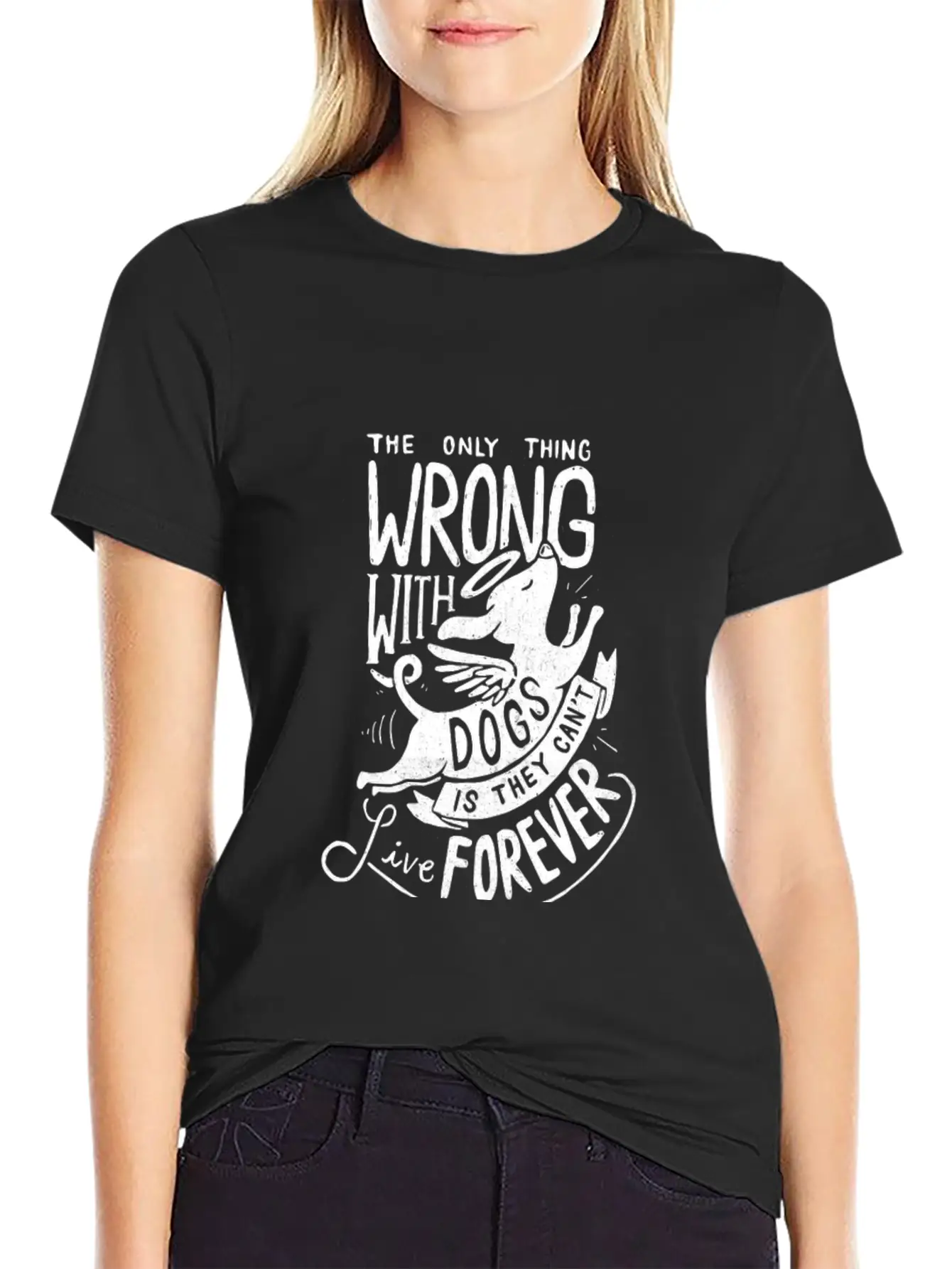 The Only Thing Wrong With Dogs Is They Cant Live Essential Cotton Tee For Daily Outfits – Unisex Style