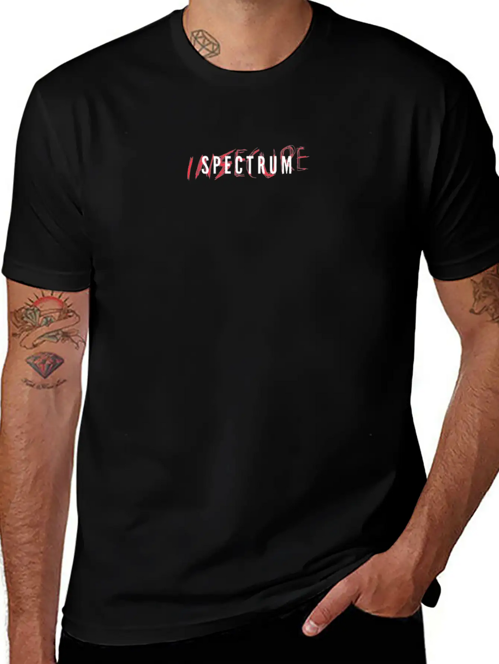 THE ORIGINAL “INSECURE” DESIGN BY SPECTRUMERCH Breathable Soft Cotton T-Shirt – Timeless Casual Look