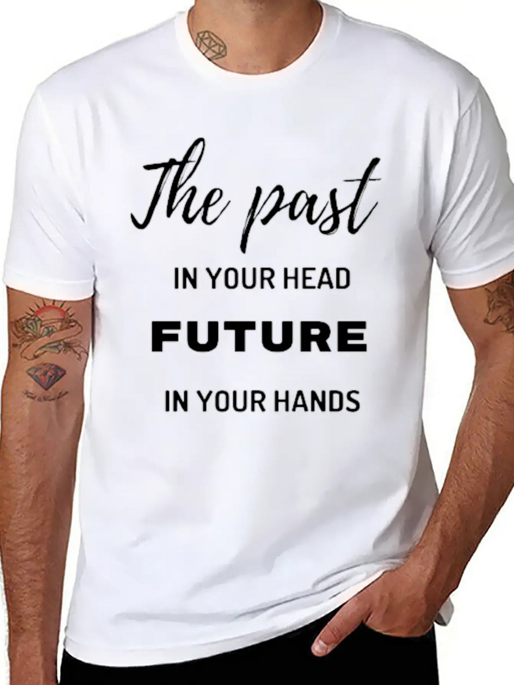 The Past In Your Head Future In Your Hands Breathable Graphic T-Shirt – Perfect For Casual Days