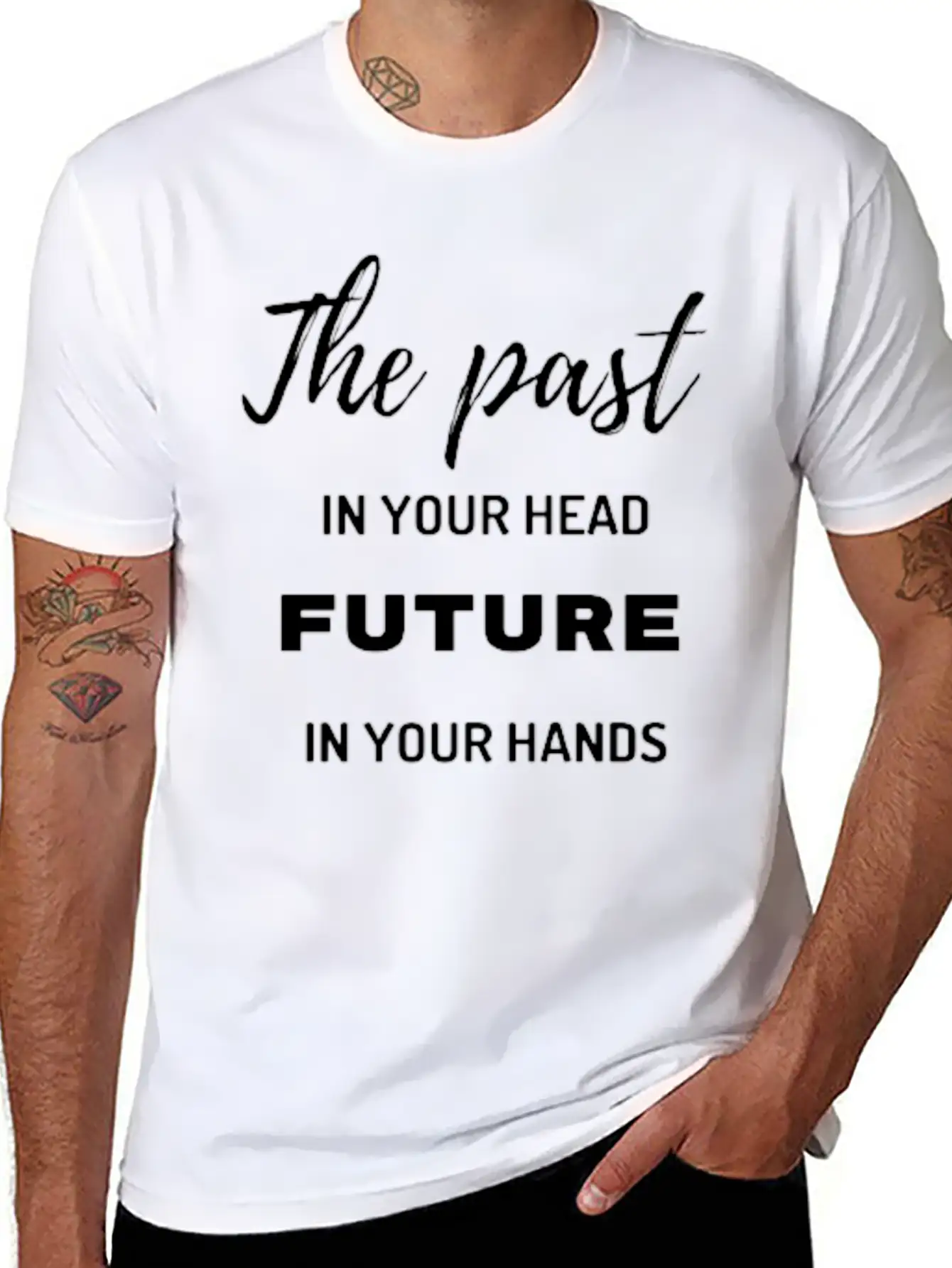 The Past In Your Head Future In Your Hands Breathable Graphic T-Shirt – Perfect For Casual Days