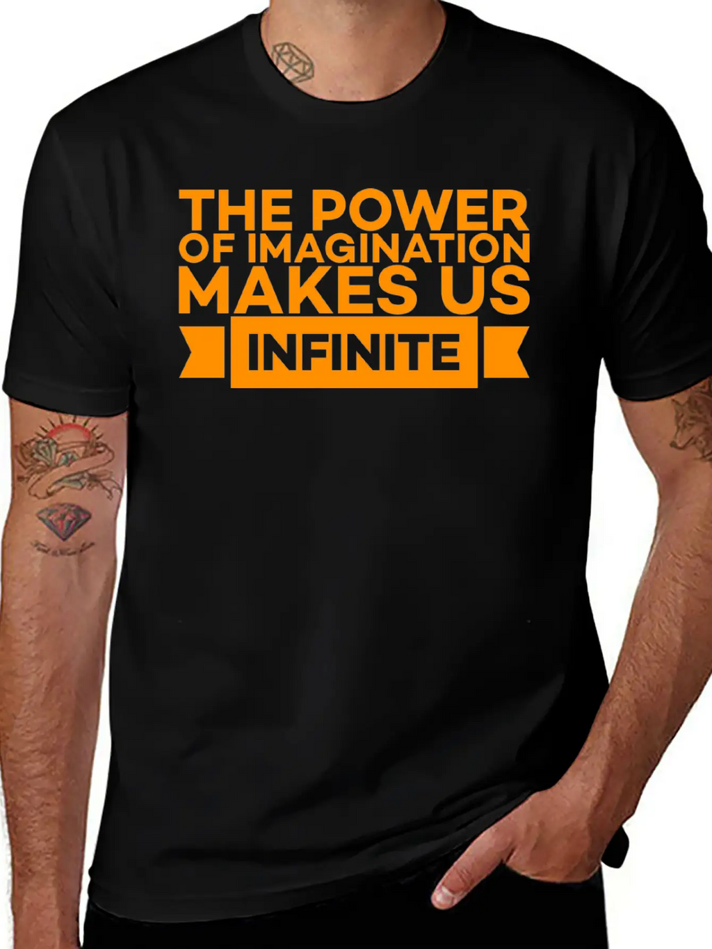 THE POWER OF IMAGINATION MAKES US INFINITE Classic Cotton Tee – Unisex Comfort For Any Season
