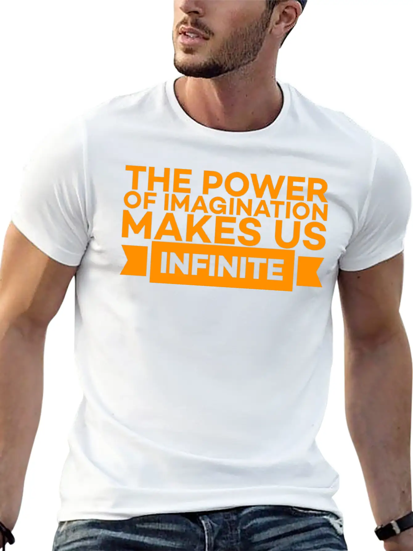 THE POWER OF IMAGINATION MAKES US INFINITE Classic Cotton Tee – Unisex Comfort For Any Season