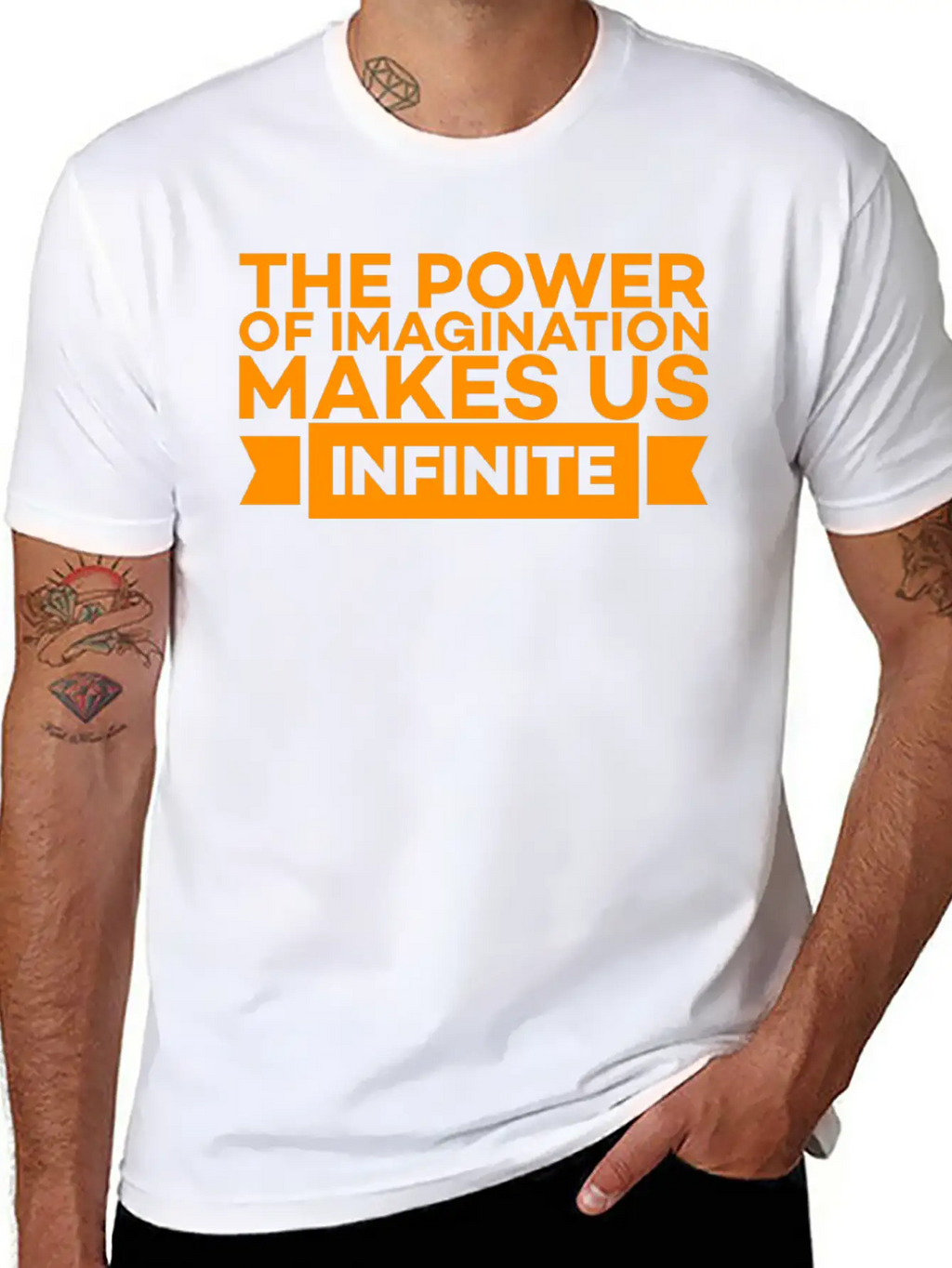 THE POWER OF IMAGINATION MAKES US INFINITE Classic Cotton Tee – Unisex Comfort For Any Season