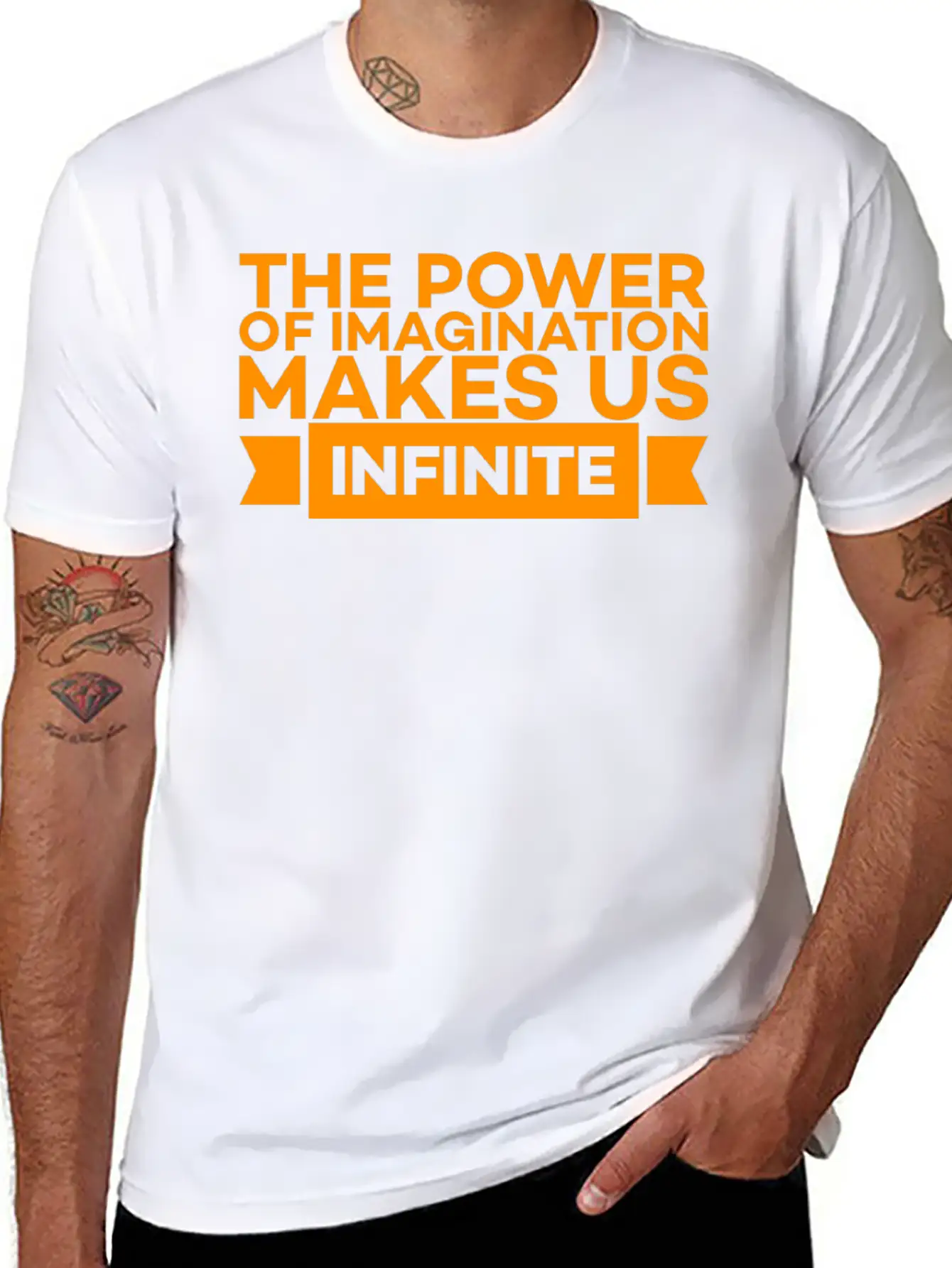THE POWER OF IMAGINATION MAKES US INFINITE Classic Cotton Tee – Unisex Comfort For Any Season