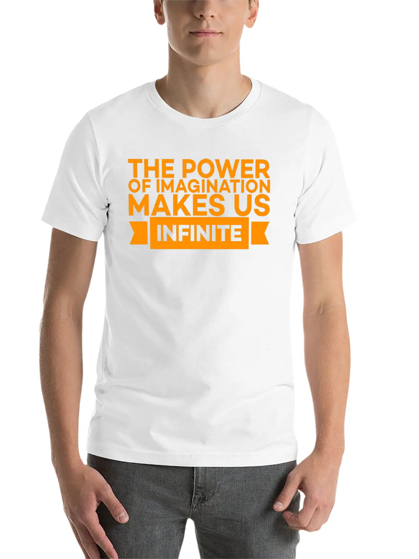 THE POWER OF IMAGINATION MAKES US INFINITE Classic Cotton Tee – Unisex Comfort For Any Season