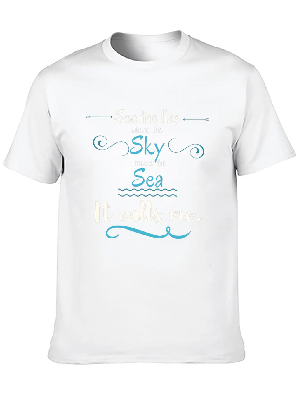 The Sea Is Calling! Breathable Graphic T-Shirt – Perfect For Casual Days