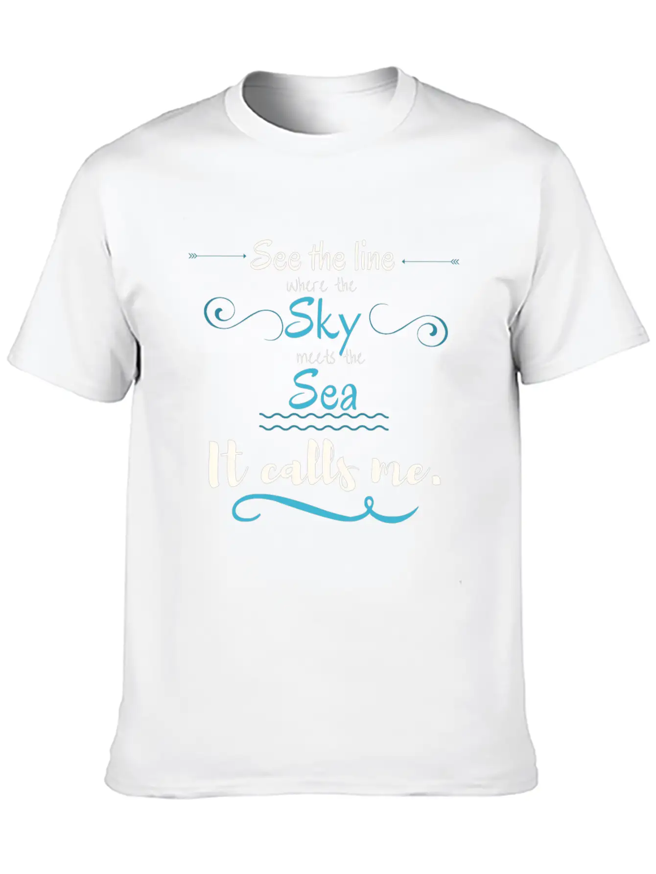 The Sea Is Calling! Breathable Graphic T-Shirt – Perfect For Casual Days