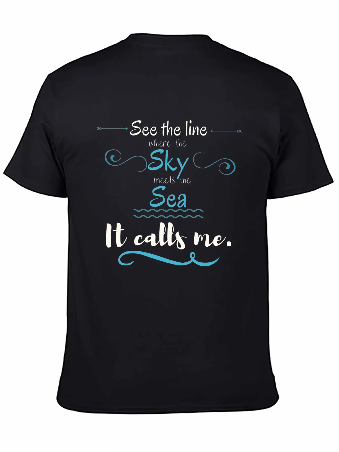 The Sea Is Calling! Breathable Graphic T-Shirt – Perfect For Casual Days