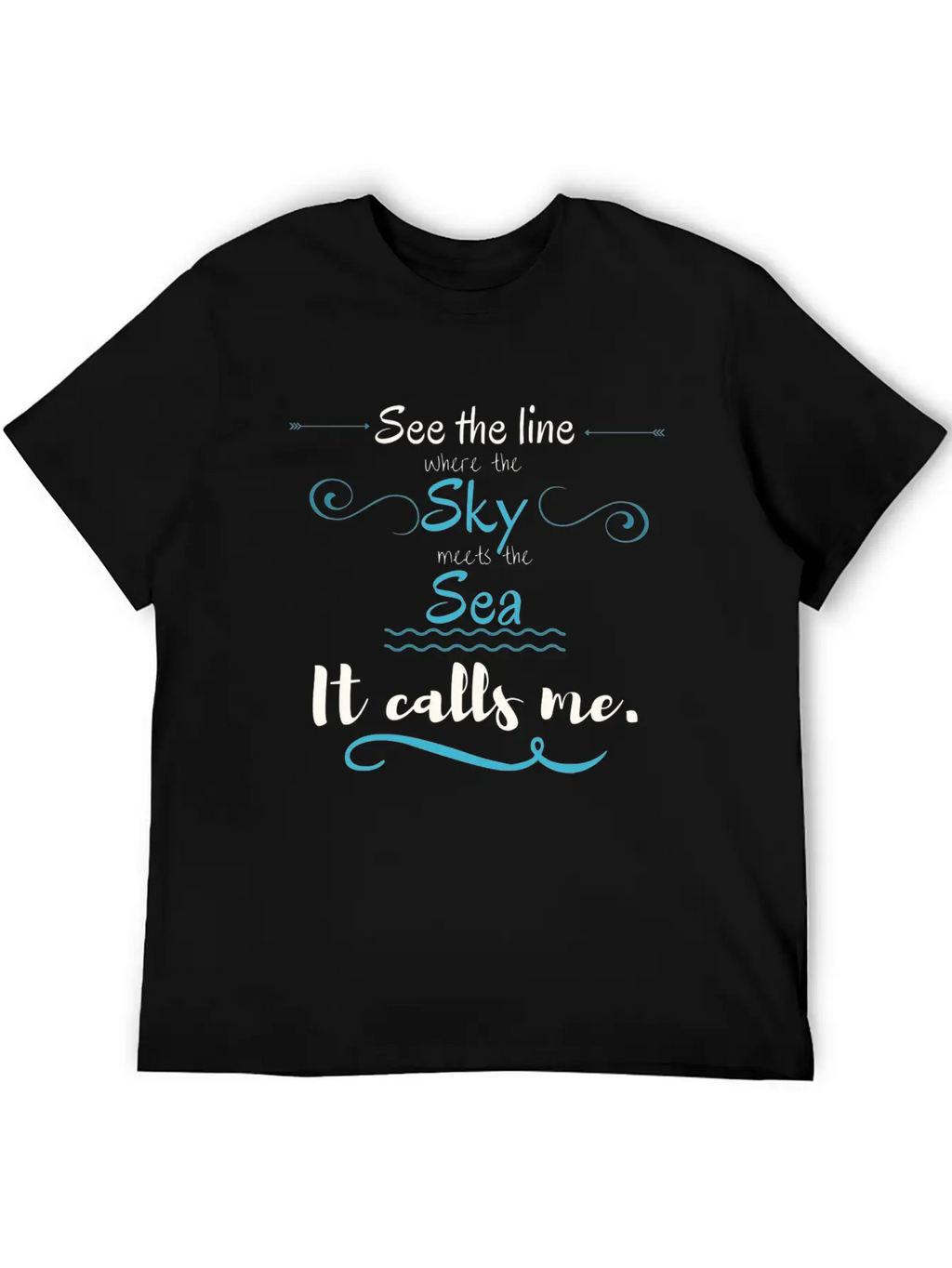 The Sea Is Calling! Breathable Graphic T-Shirt – Perfect For Casual Days