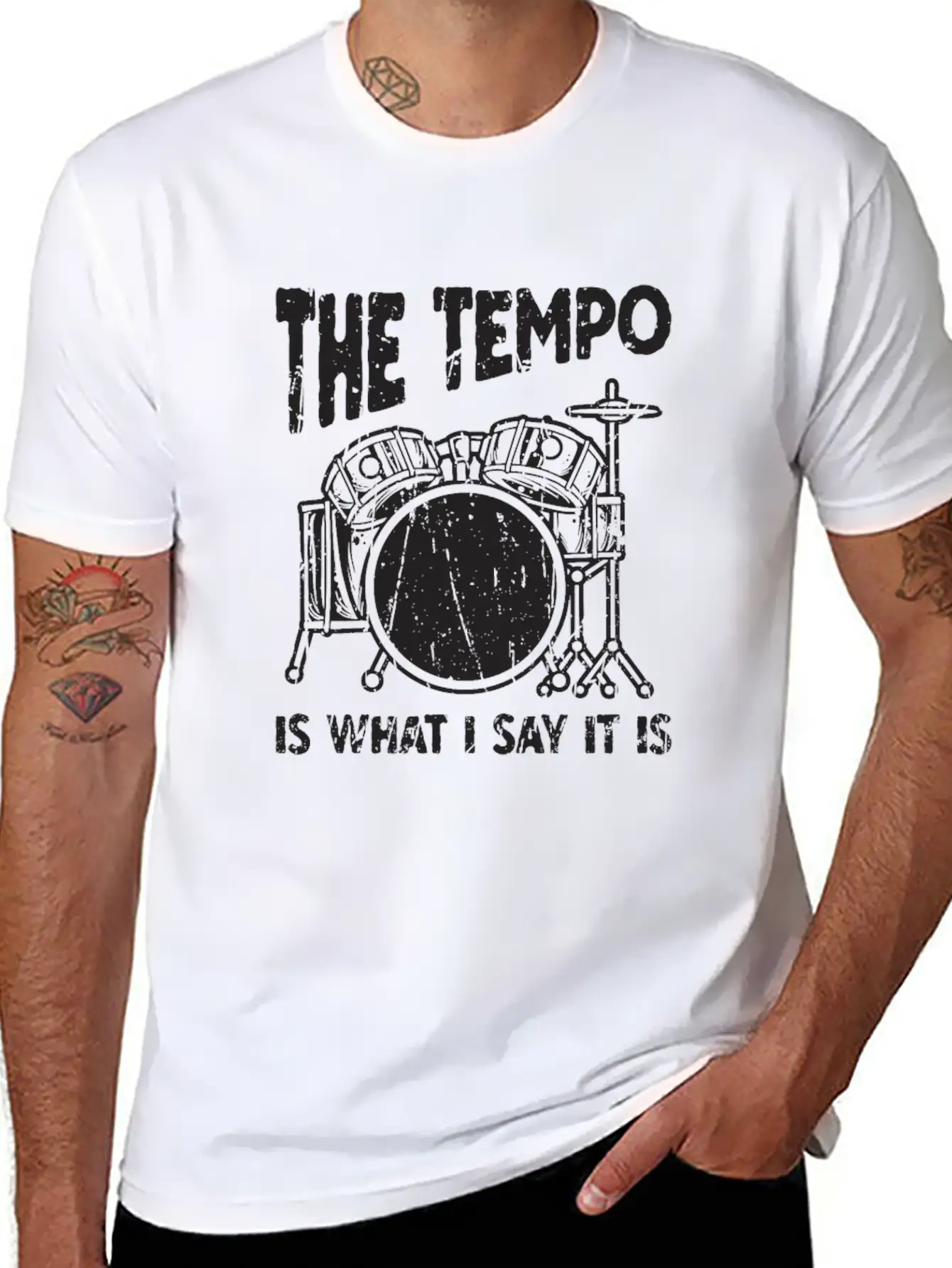 The Tempo Is What I Say It Is - Beat Maker Essential Cotton Tee For Daily Outfits – Unisex Style
