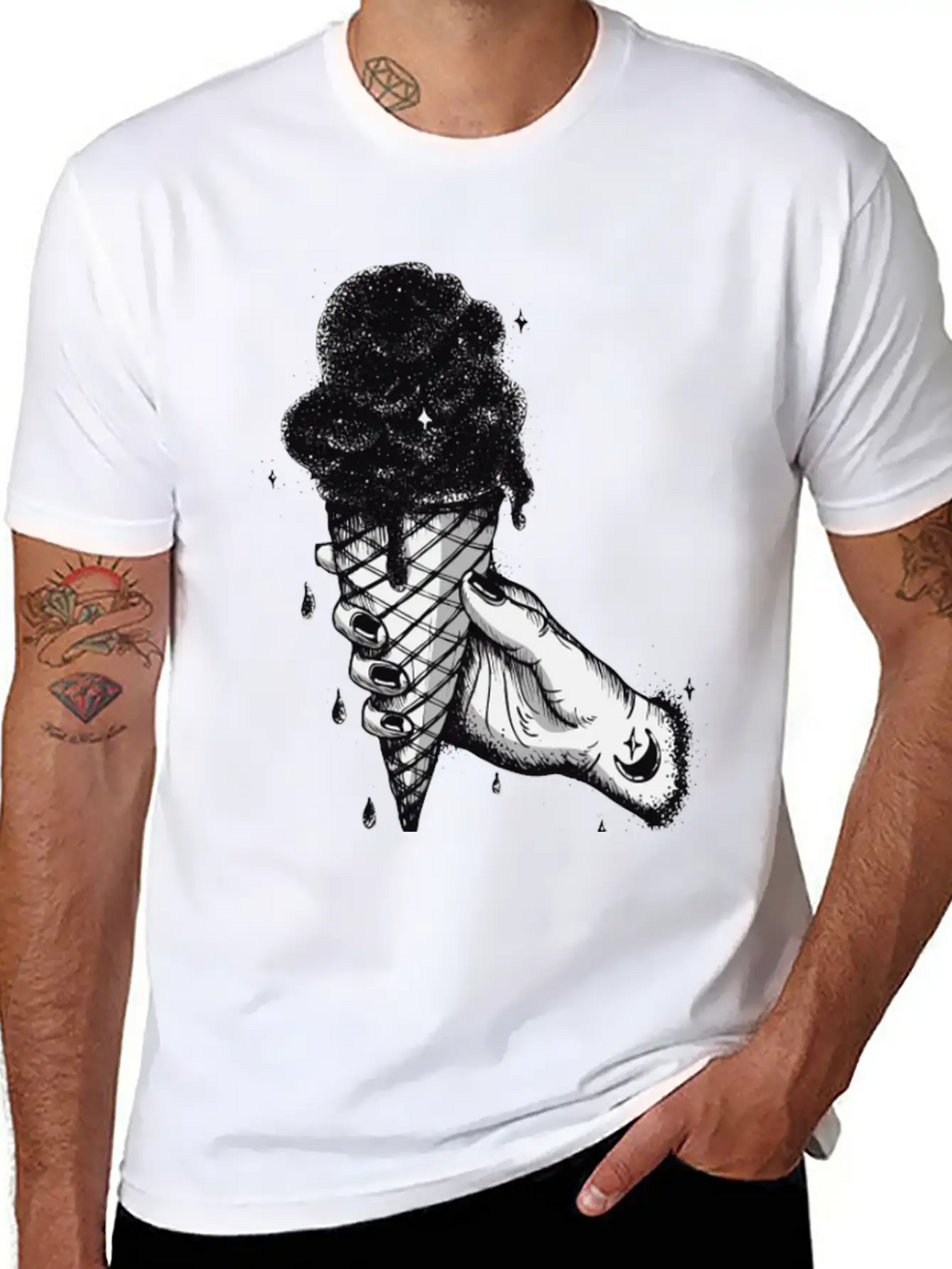 The Universe In An Ice Cream Cone Stylish Everyday T-Shirt – Unisex Basic Cotton Tee