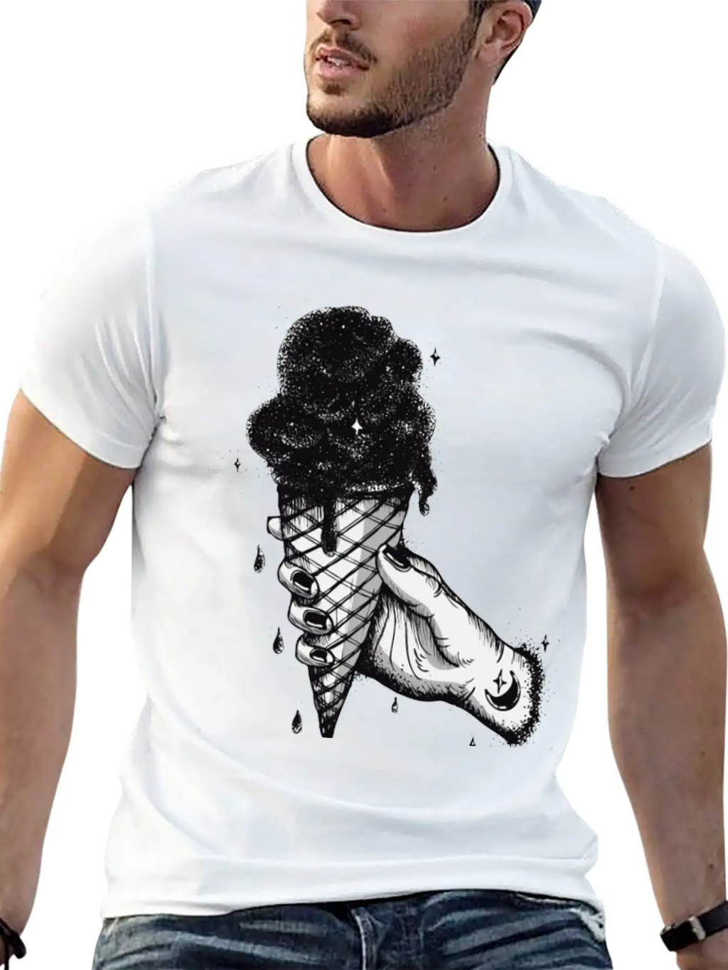 The Universe In An Ice Cream Cone Stylish Everyday T-Shirt – Unisex Basic Cotton Tee