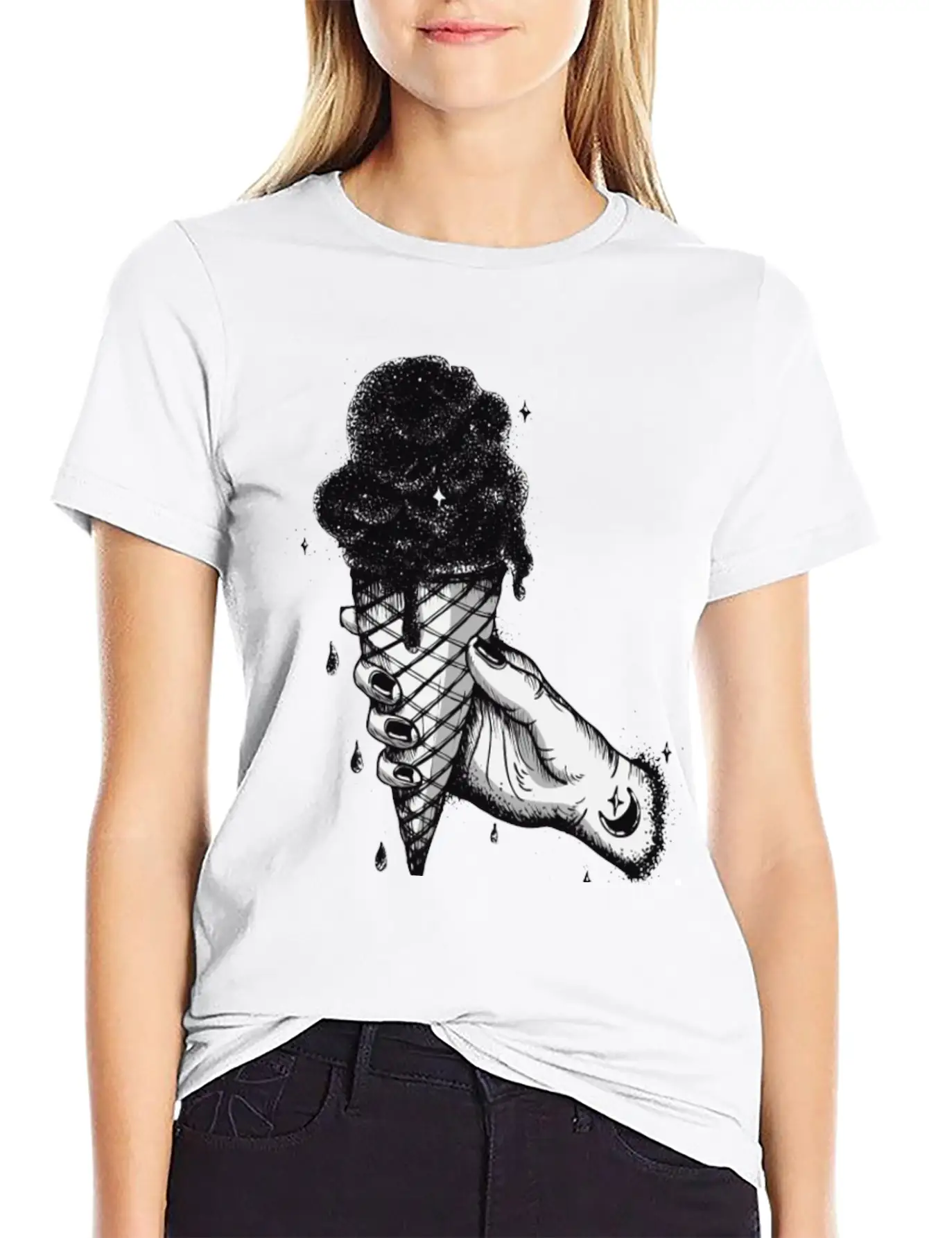 The Universe In An Ice Cream Cone Stylish Everyday T-Shirt – Unisex Basic Cotton Tee