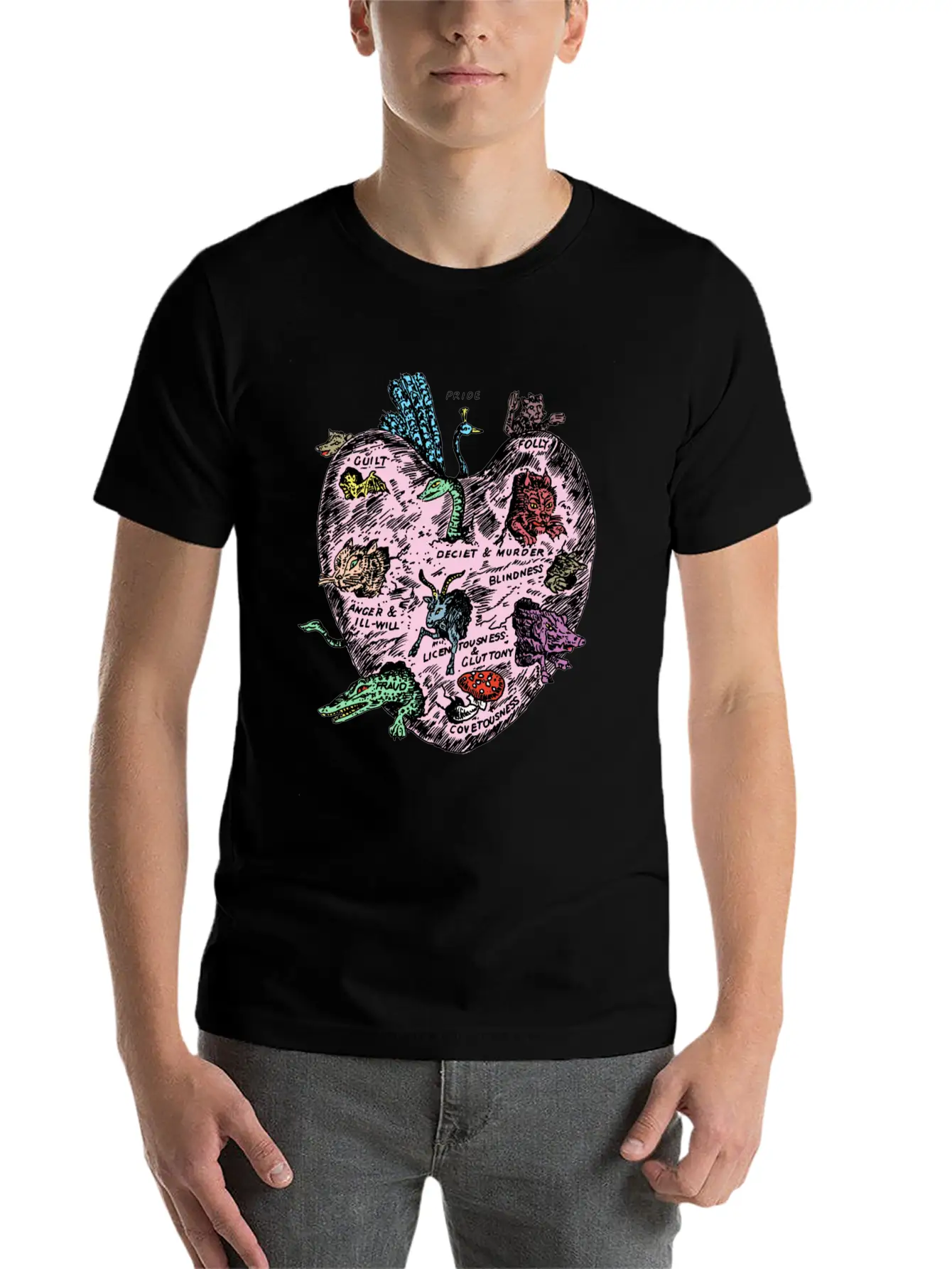 The Unregarded Heart / Amanita Muscaria / Fungi Relaxed Everyday Tee – Lightweight And Durable Cotton