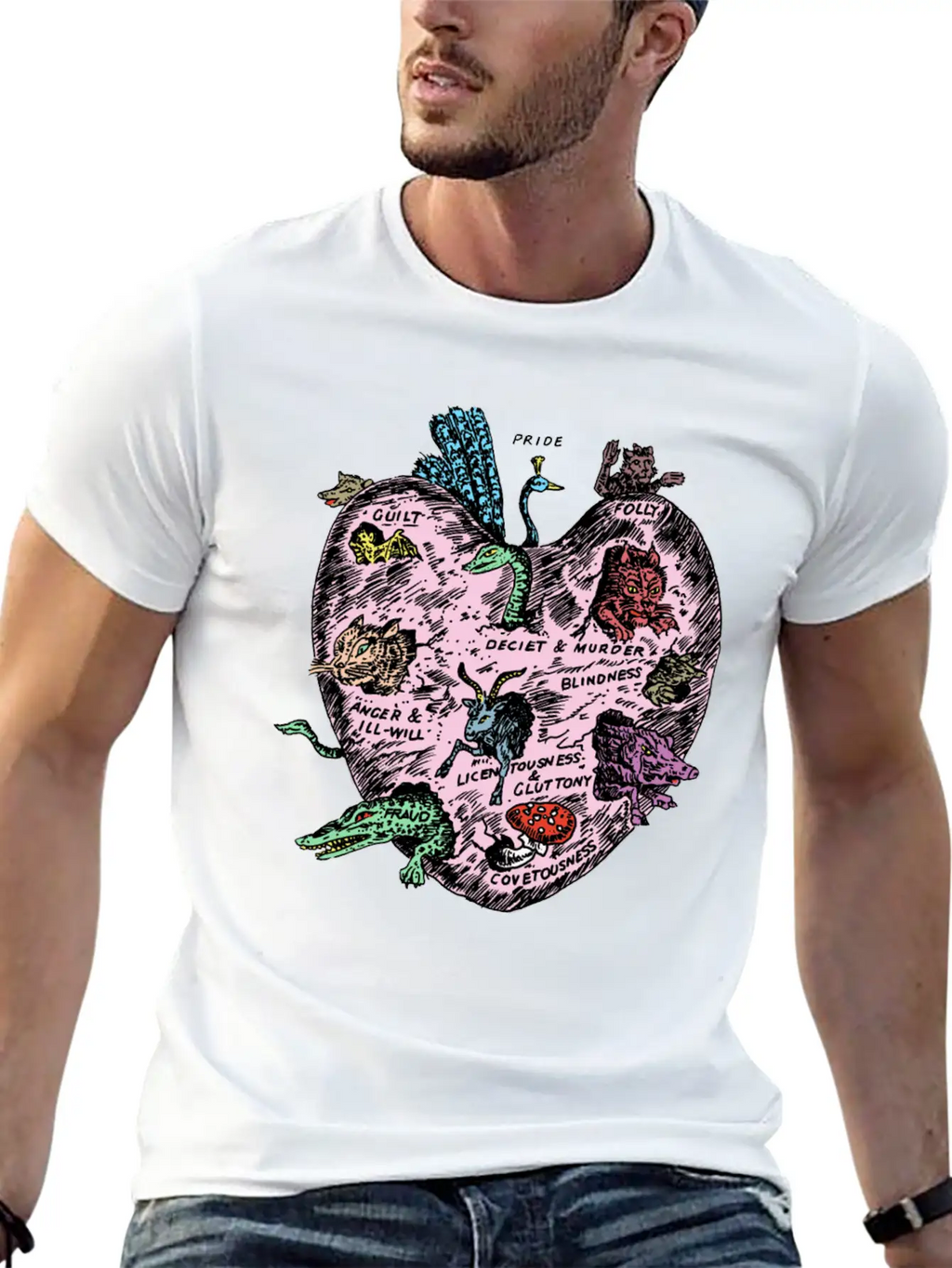 The Unregarded Heart / Amanita Muscaria / Fungi Relaxed Everyday Tee – Lightweight And Durable Cotton
