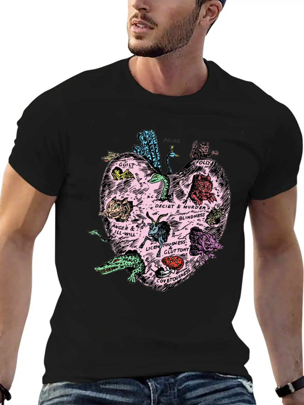 The Unregarded Heart / Amanita Muscaria / Fungi Relaxed Everyday Tee – Lightweight And Durable Cotton