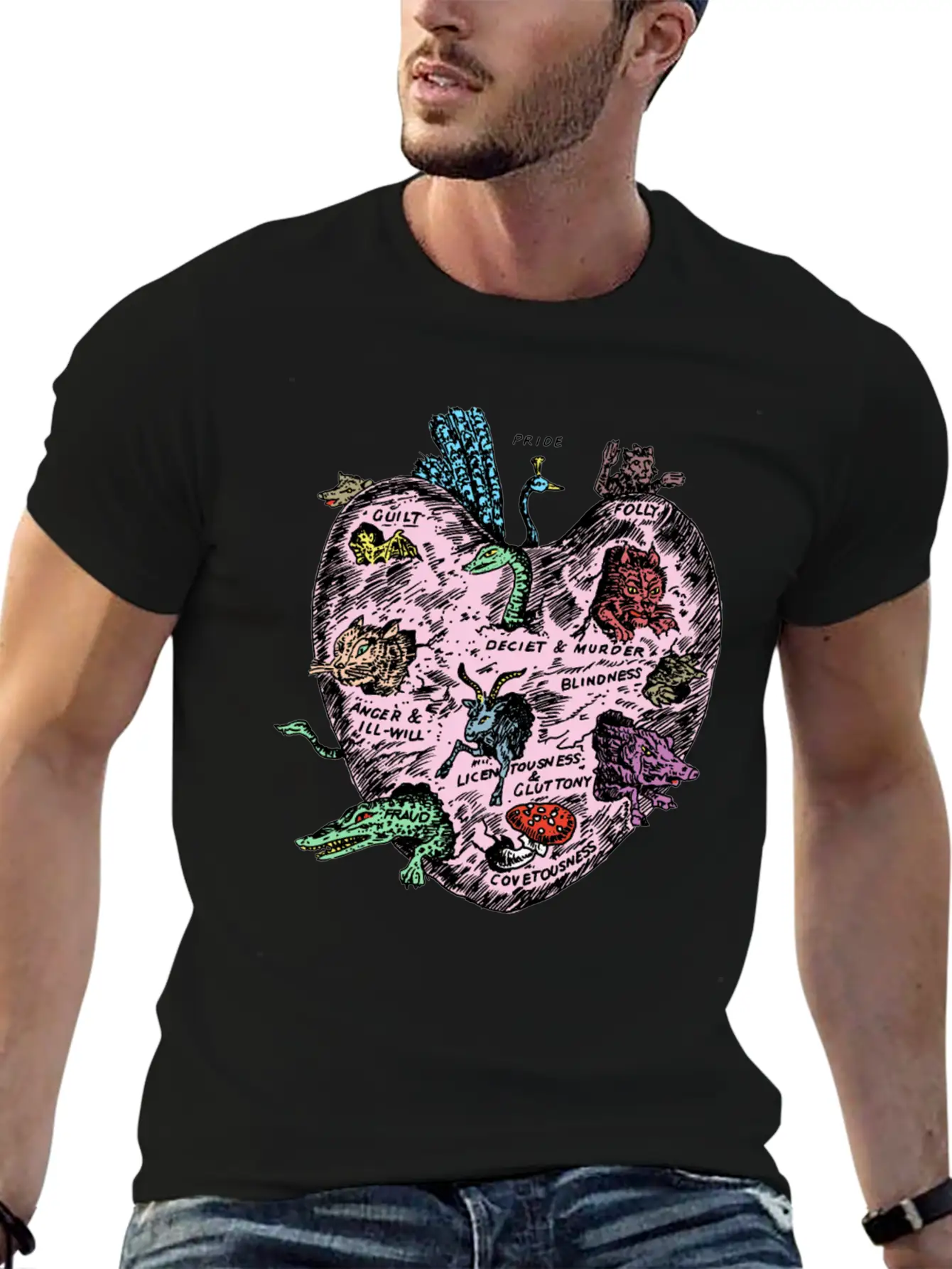 The Unregarded Heart / Amanita Muscaria / Fungi Relaxed Everyday Tee – Lightweight And Durable Cotton