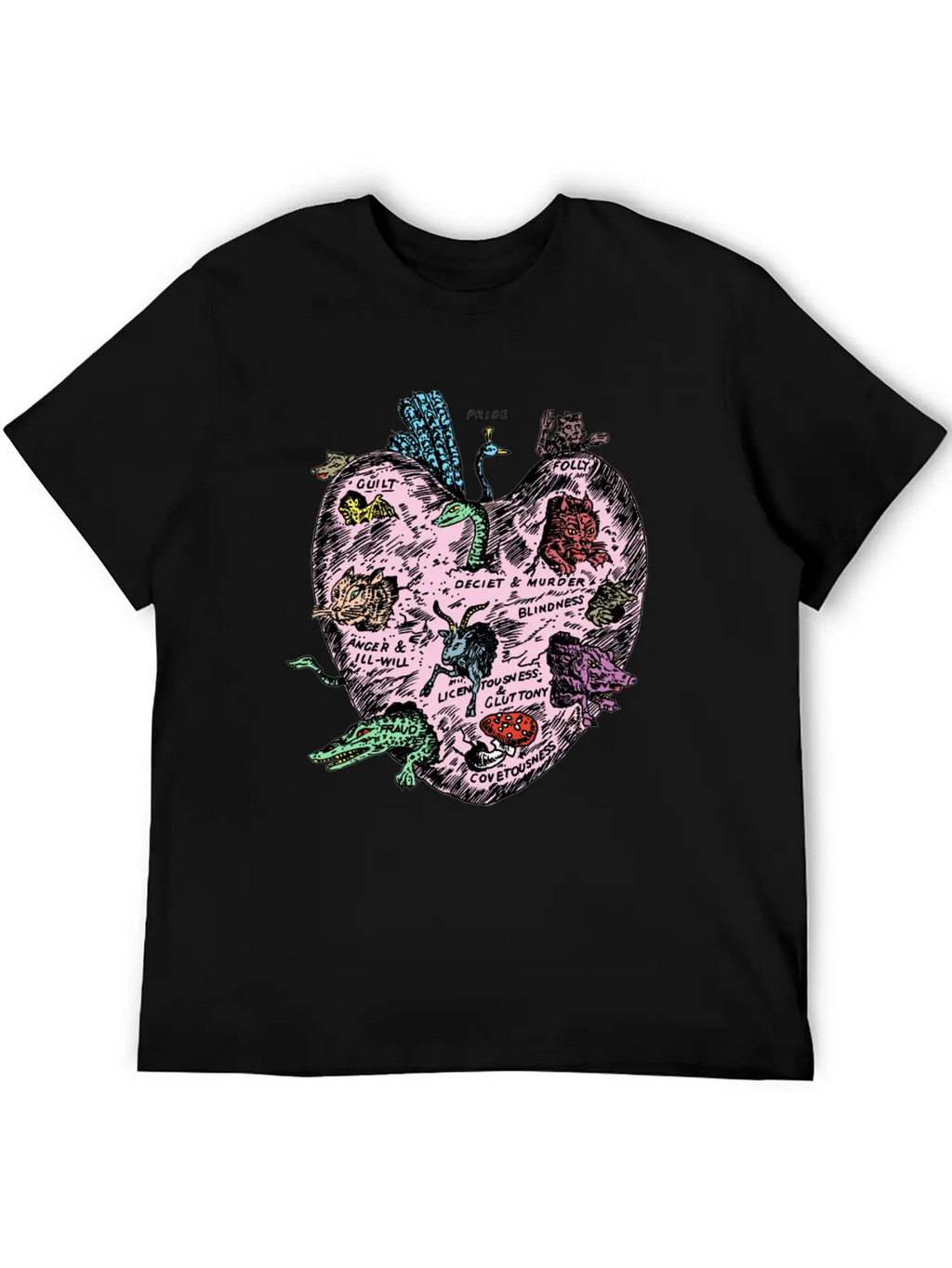 The Unregarded Heart / Amanita Muscaria / Fungi Relaxed Everyday Tee – Lightweight And Durable Cotton
