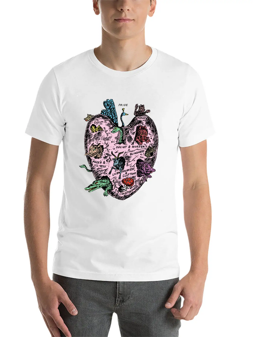 The Unregarded Heart / Amanita Muscaria / Fungi Relaxed Everyday Tee – Lightweight And Durable Cotton
