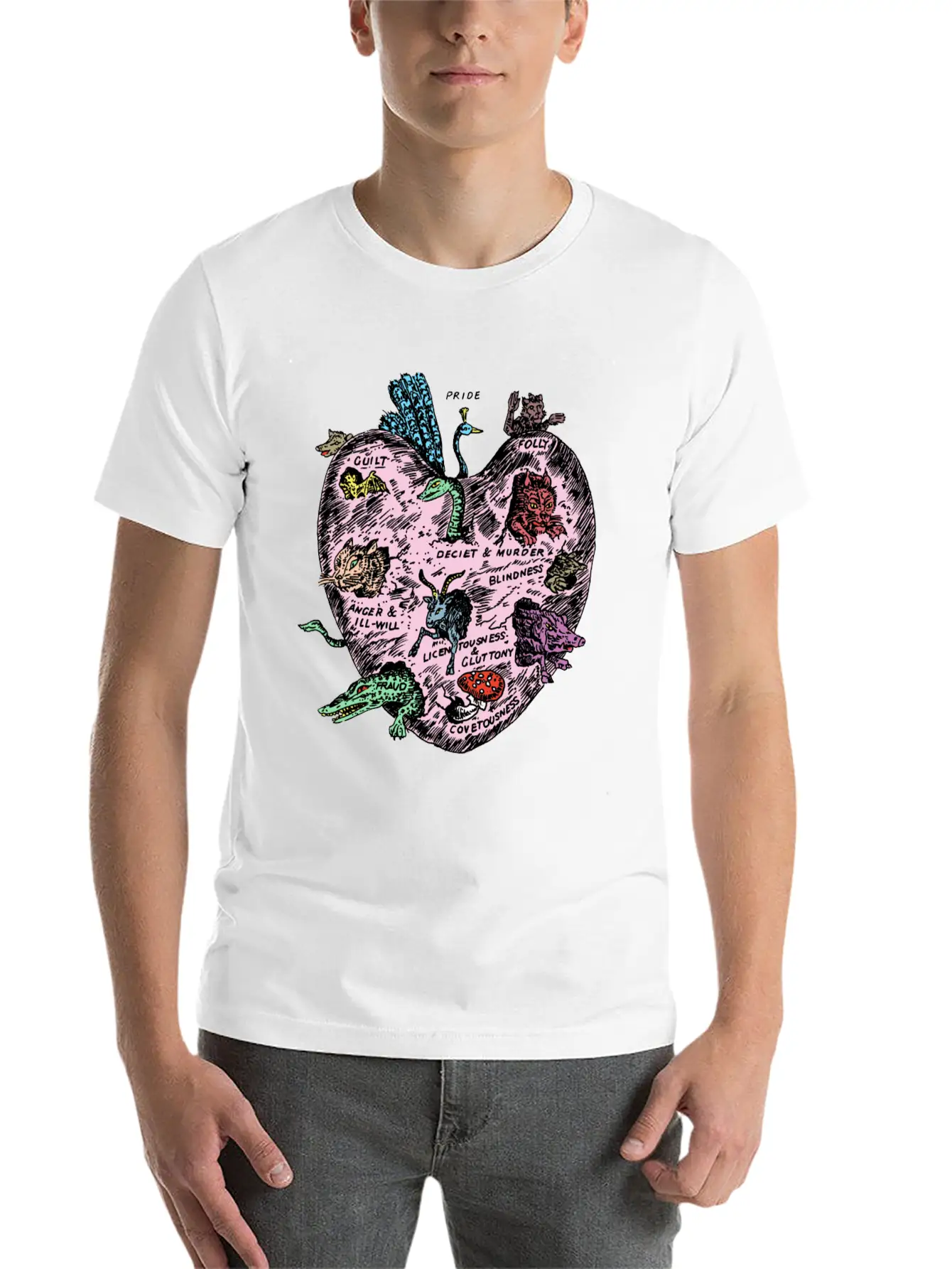 The Unregarded Heart / Amanita Muscaria / Fungi Relaxed Everyday Tee – Lightweight And Durable Cotton