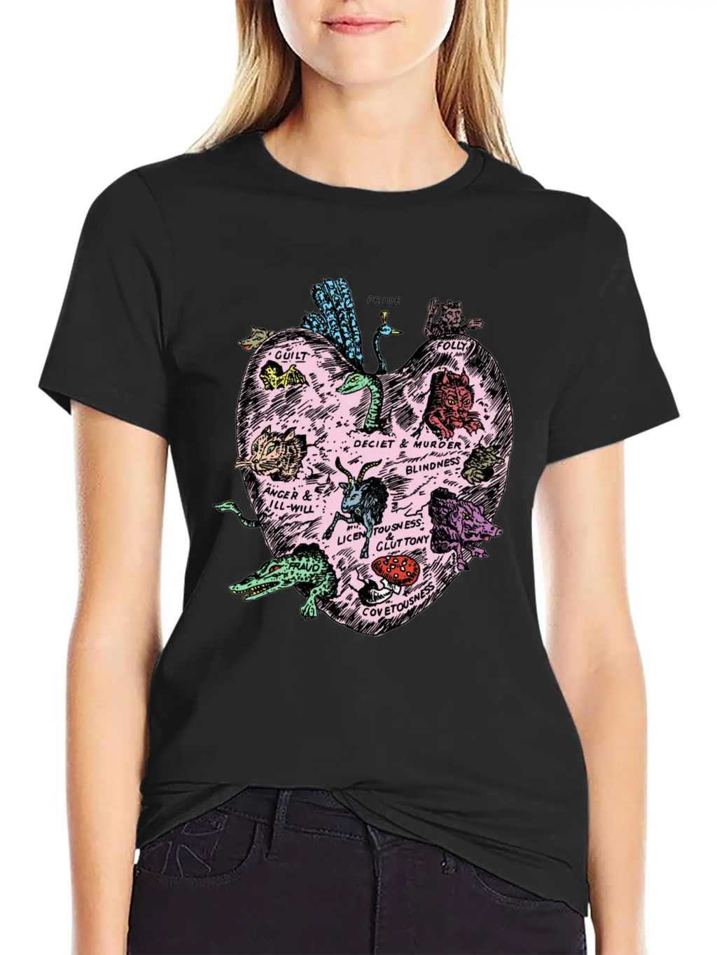 The Unregarded Heart / Amanita Muscaria / Fungi Relaxed Everyday Tee – Lightweight And Durable Cotton