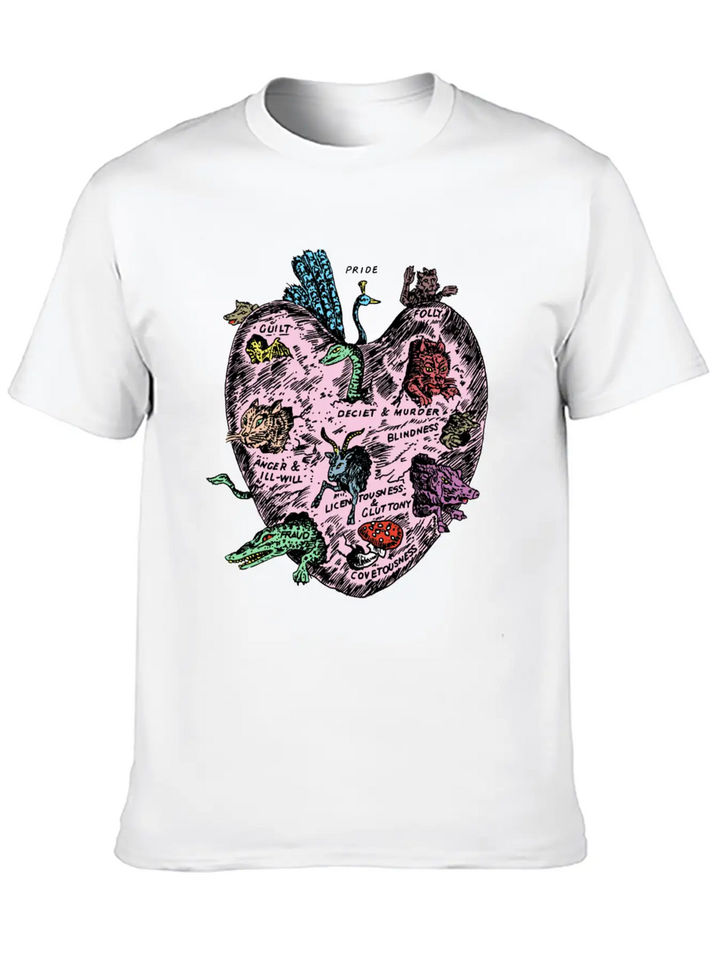 The Unregarded Heart / Amanita Muscaria / Fungi Relaxed Everyday Tee – Lightweight And Durable Cotton