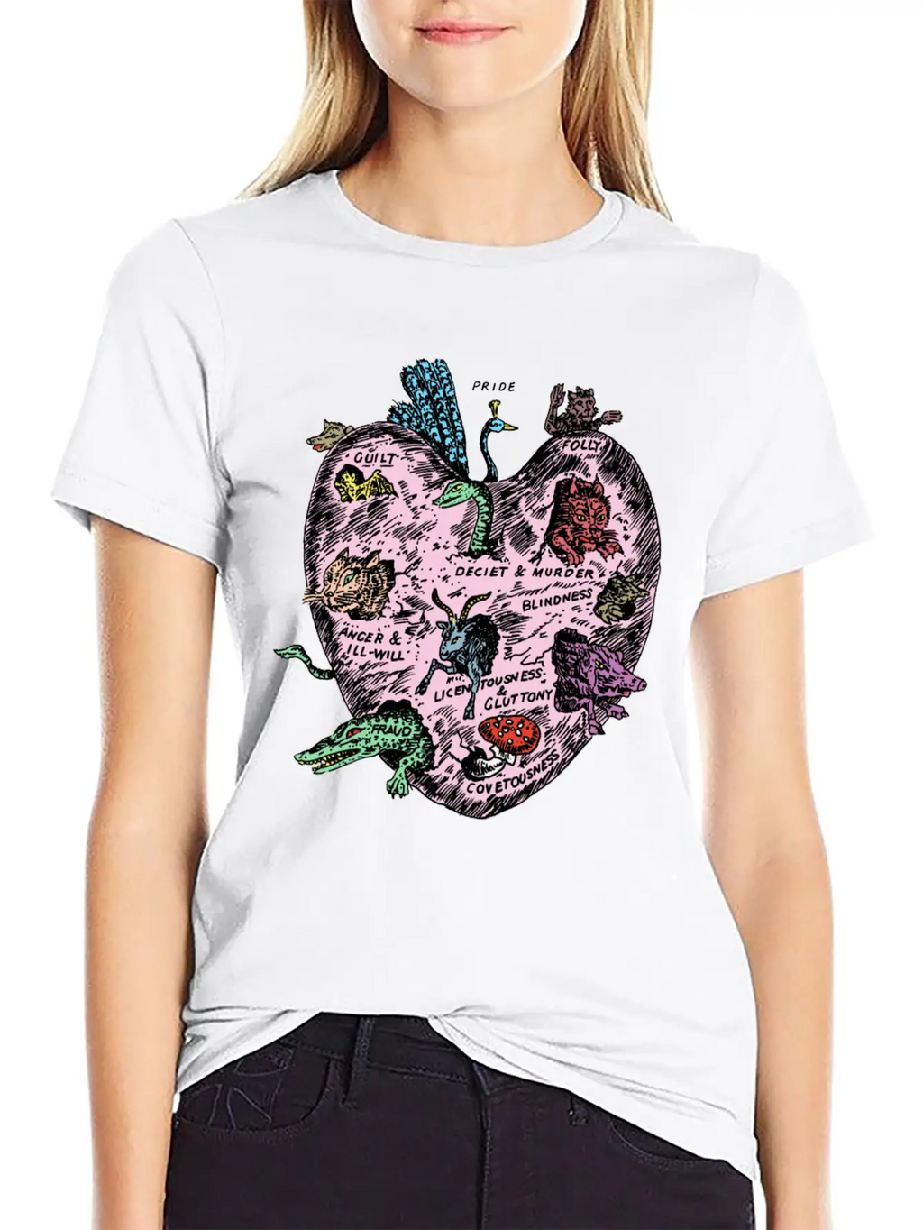 The Unregarded Heart / Amanita Muscaria / Fungi Relaxed Everyday Tee – Lightweight And Durable Cotton