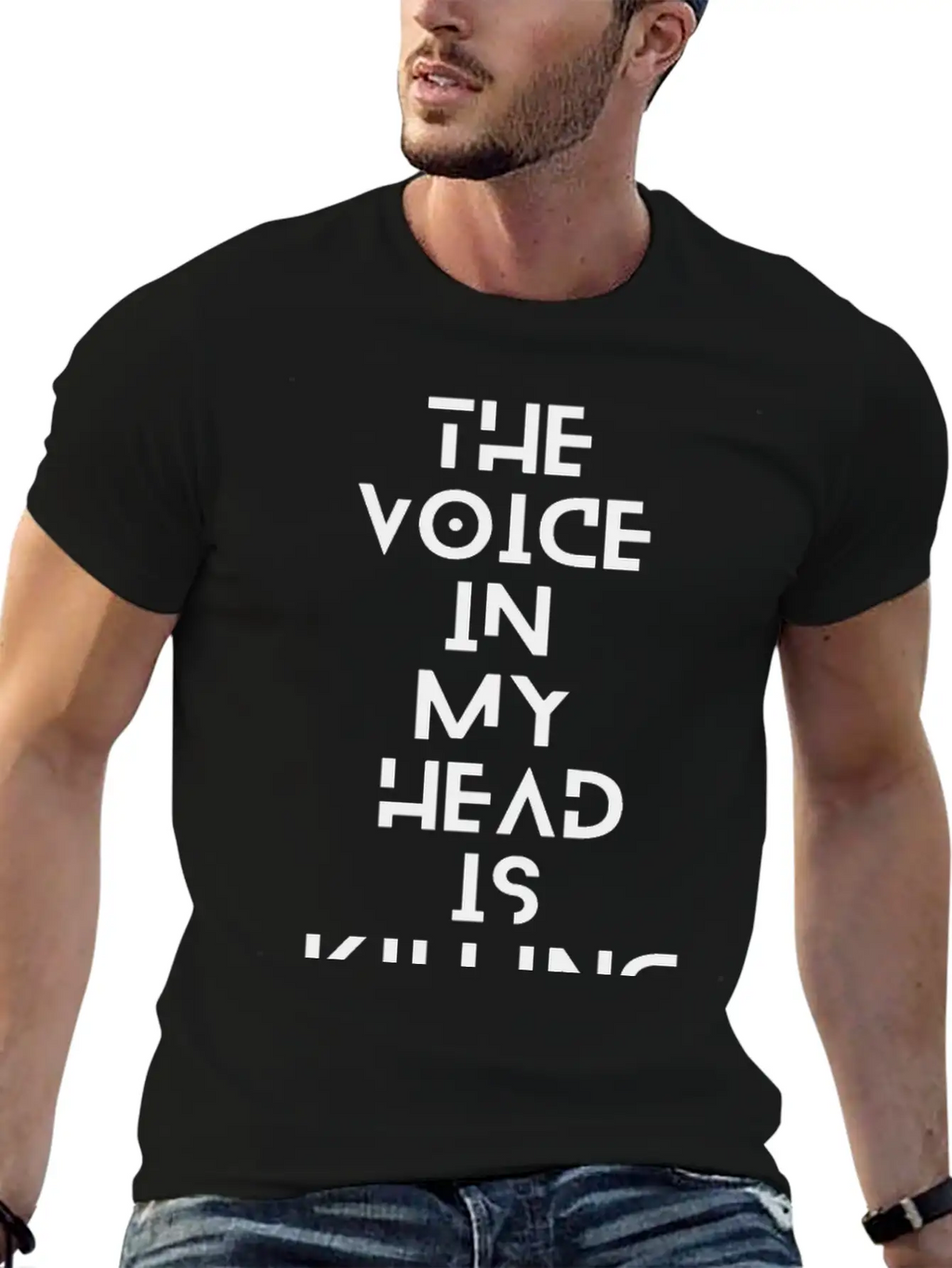 The Voice In My Head Breathable Soft Cotton T-Shirt – Timeless Casual Look