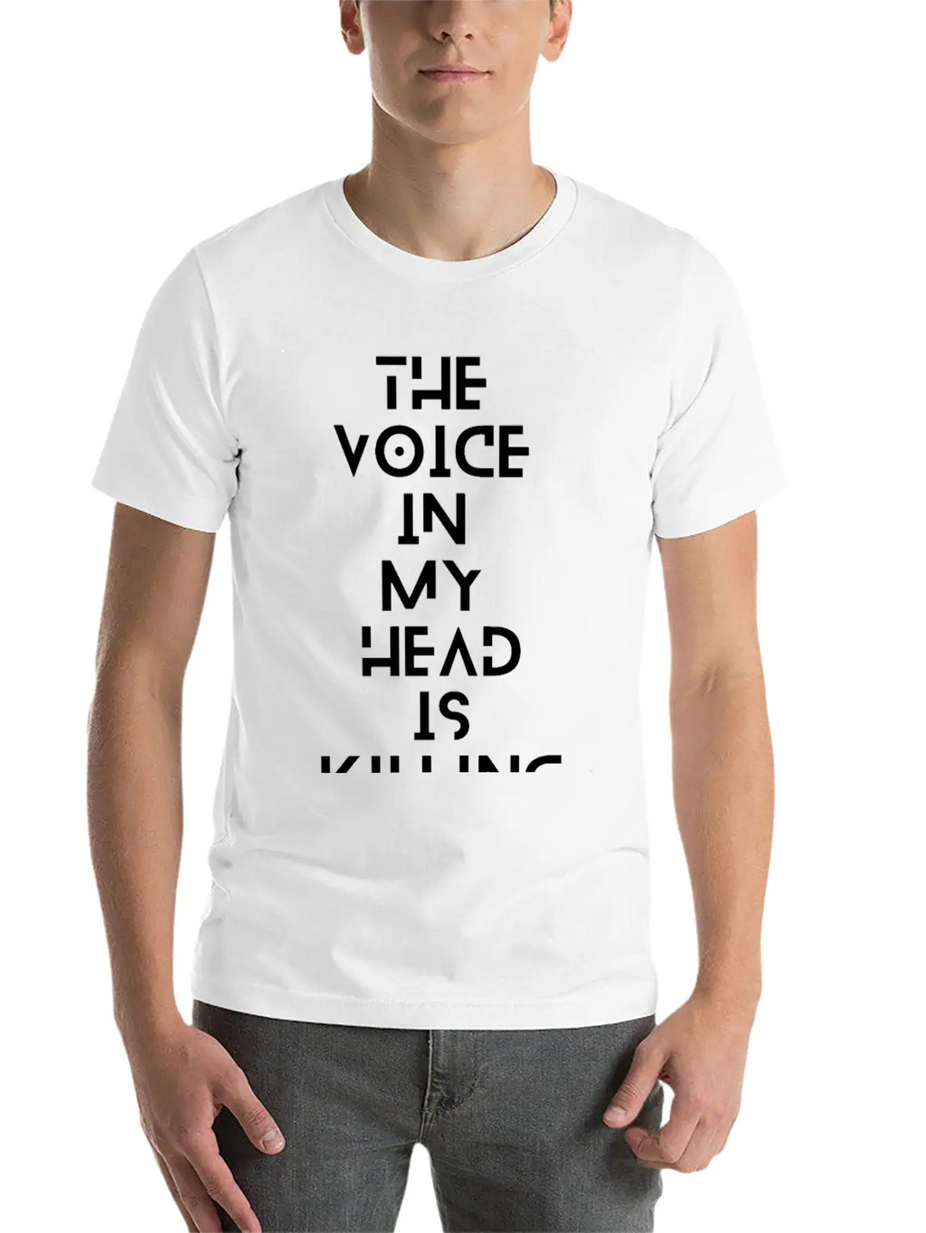 The Voice In My Head Breathable Soft Cotton T-Shirt – Timeless Casual Look