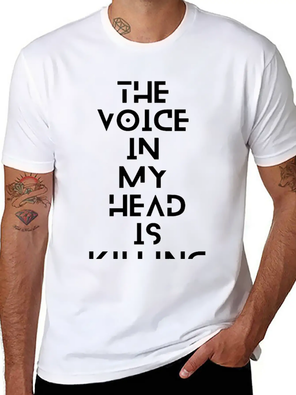 The Voice In My Head Breathable Soft Cotton T-Shirt – Timeless Casual Look