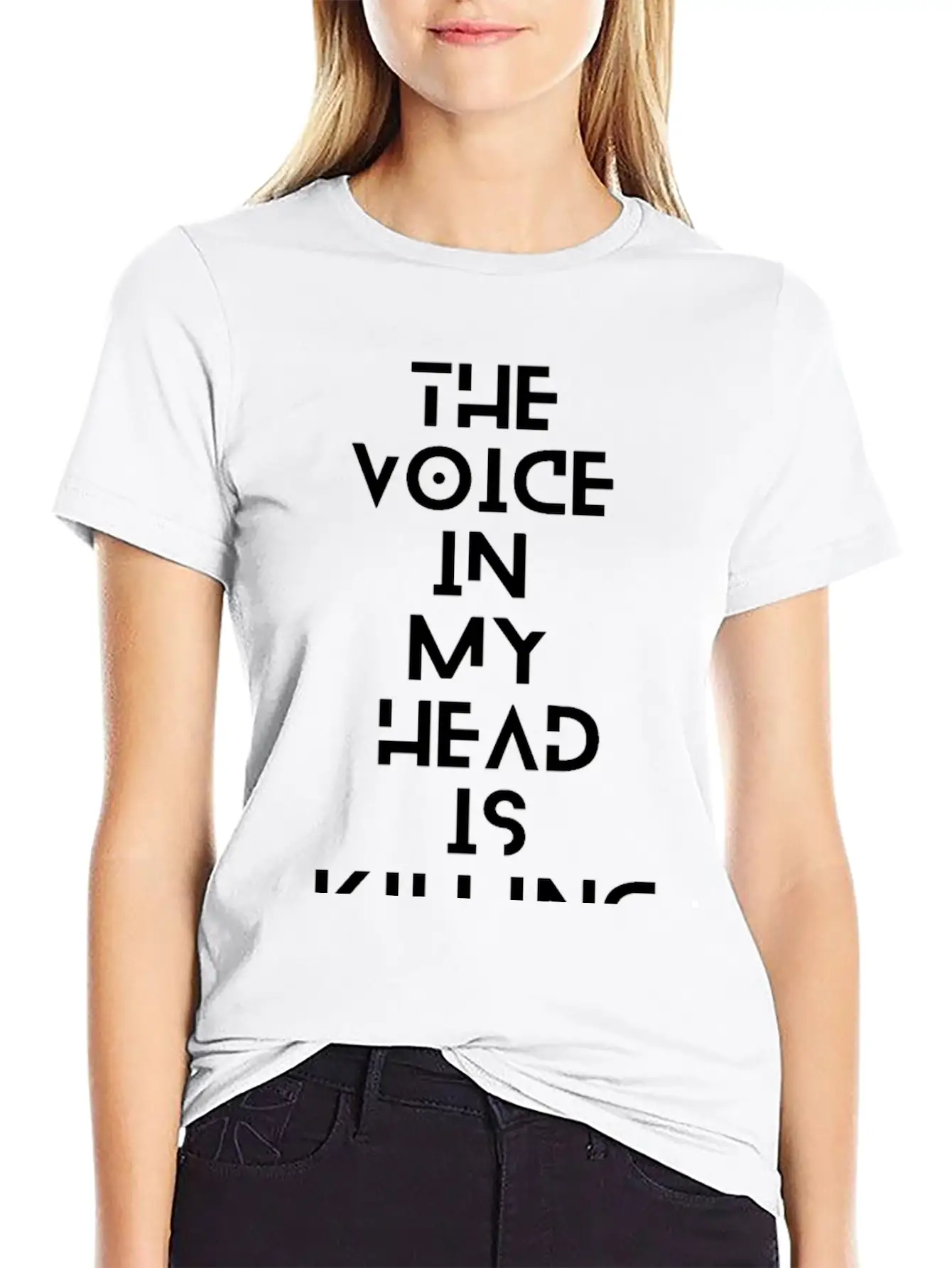 The Voice In My Head Breathable Soft Cotton T-Shirt – Timeless Casual Look