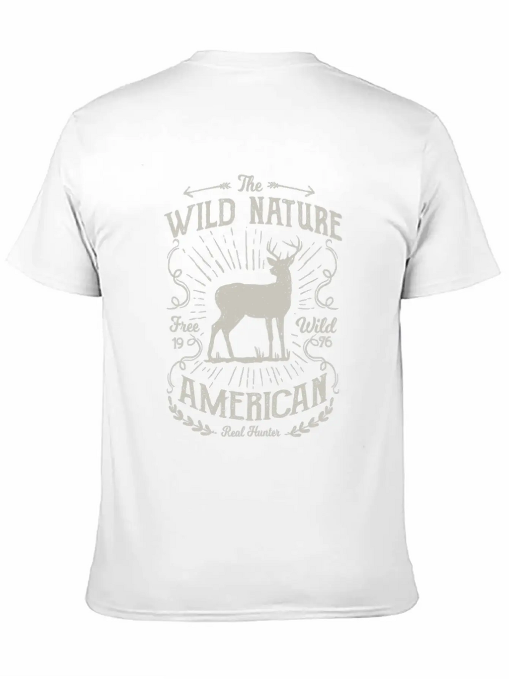 The Wild Nature, Real Hunters - Awesome Deer Hunti Essential Cotton Tee For Daily Outfits – Unisex Style