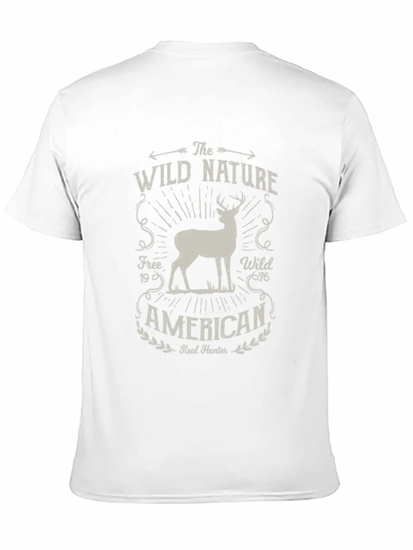 The Wild Nature, Real Hunters - Awesome Deer Hunti Essential Cotton Tee For Daily Outfits – Unisex Style