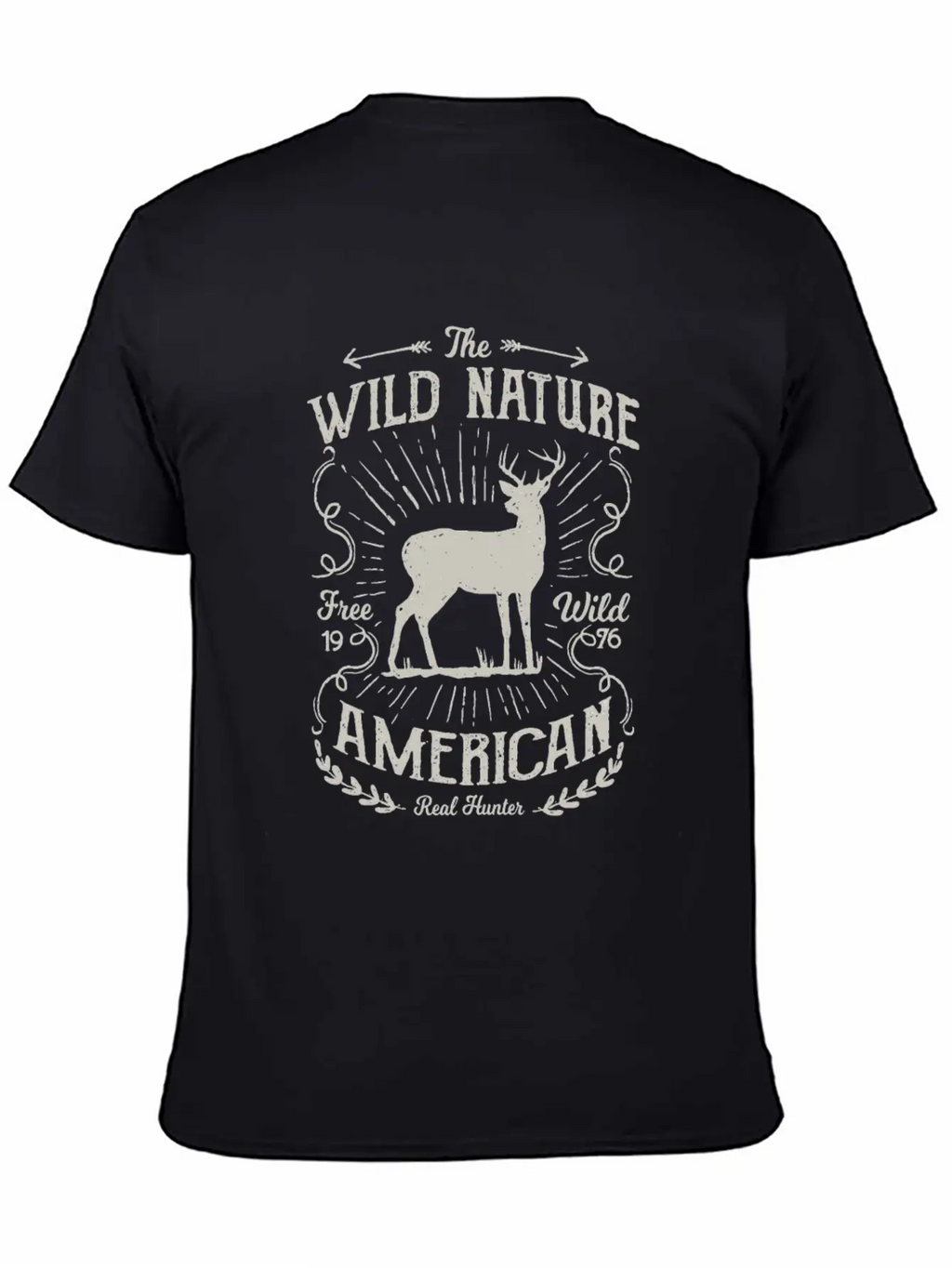 The Wild Nature, Real Hunters - Awesome Deer Hunti Essential Cotton Tee For Daily Outfits – Unisex Style