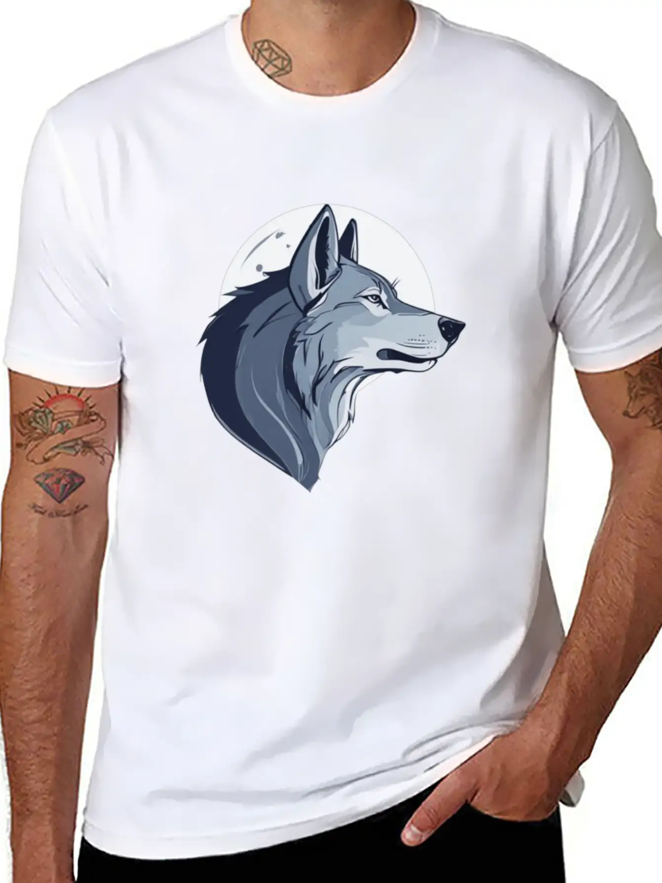 THE WOLF Breathable Soft Cotton T-Shirt – Timeless Casual Look