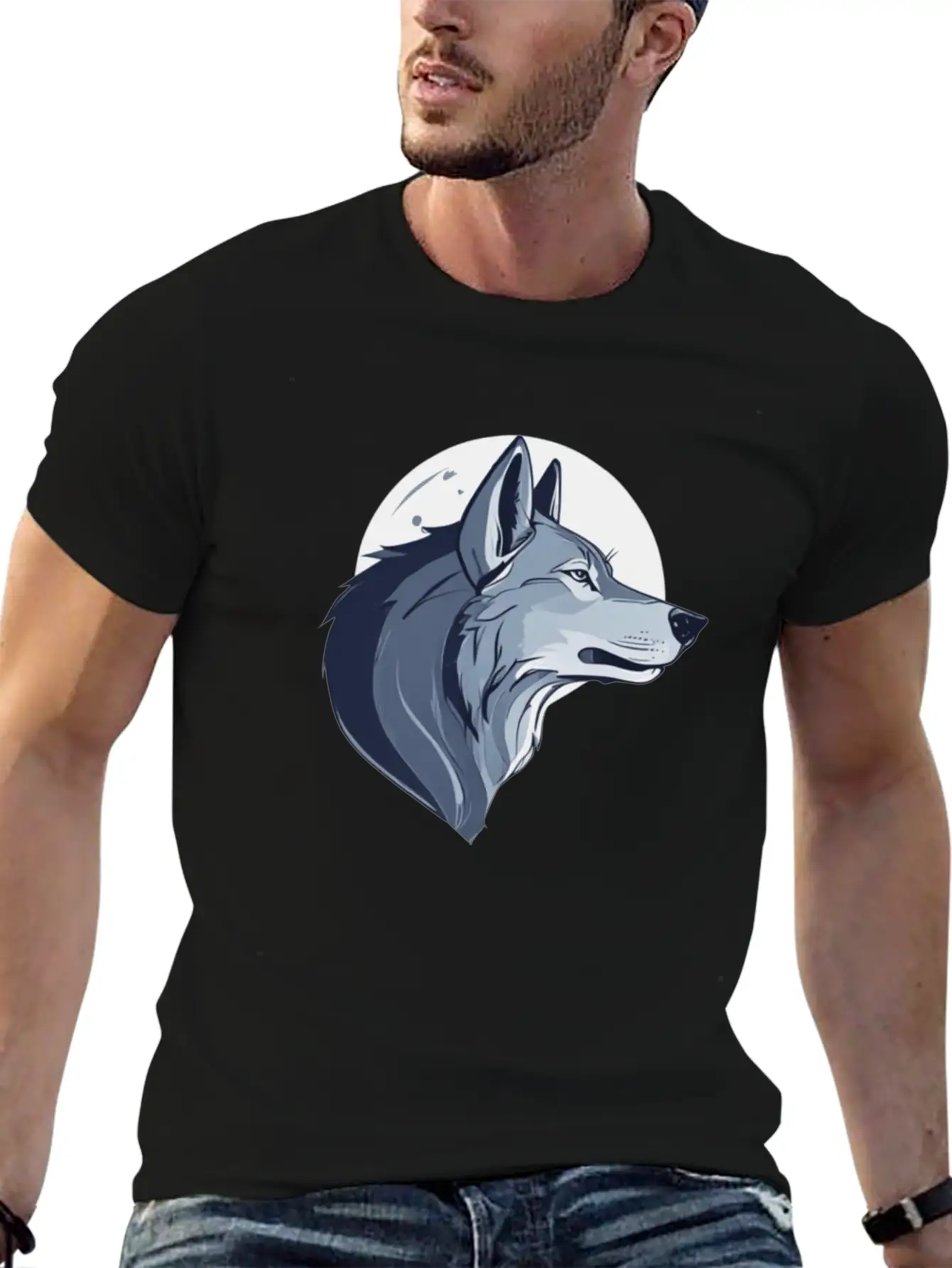 THE WOLF Breathable Soft Cotton T-Shirt – Timeless Casual Look