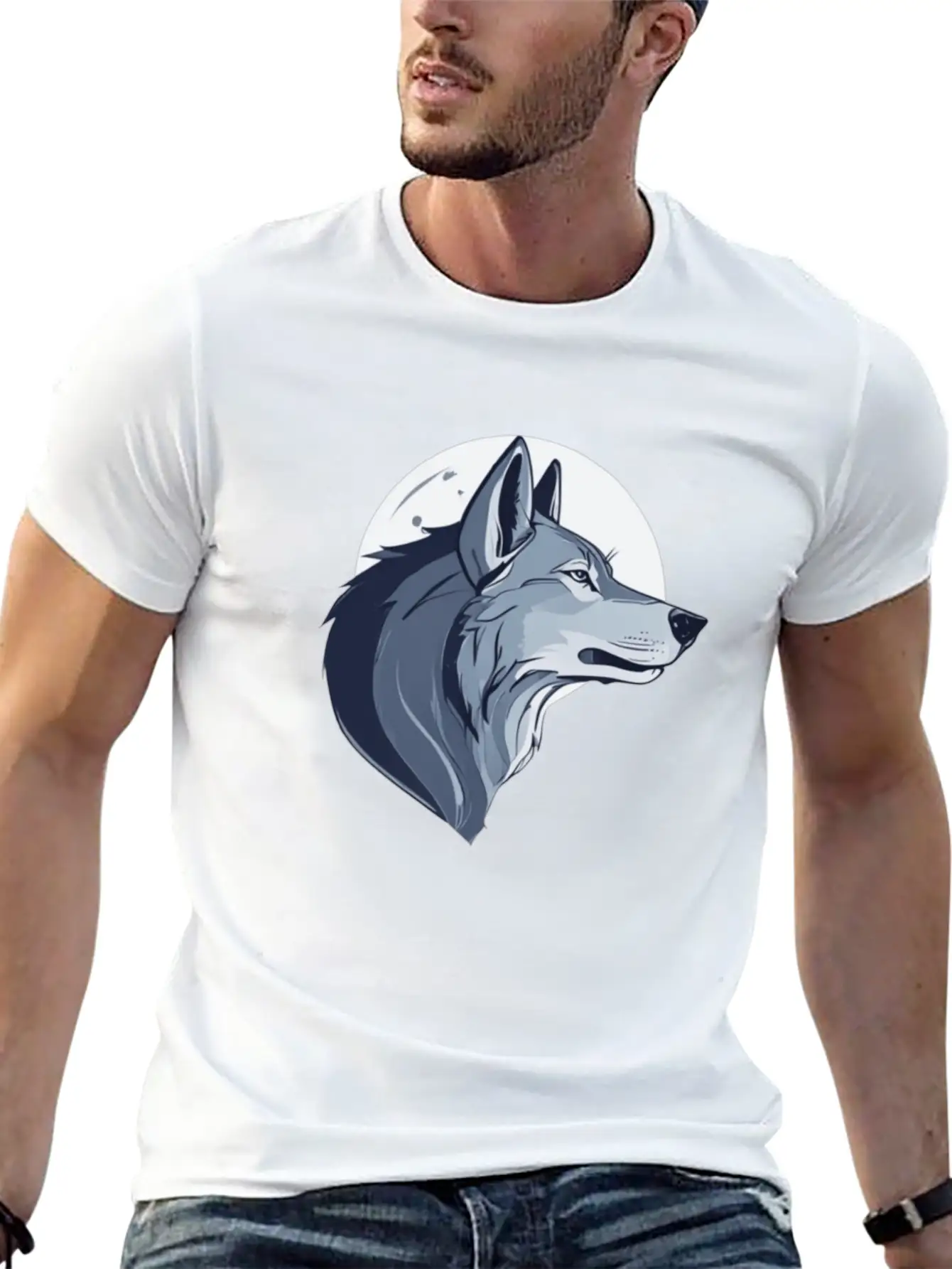THE WOLF Breathable Soft Cotton T-Shirt – Timeless Casual Look