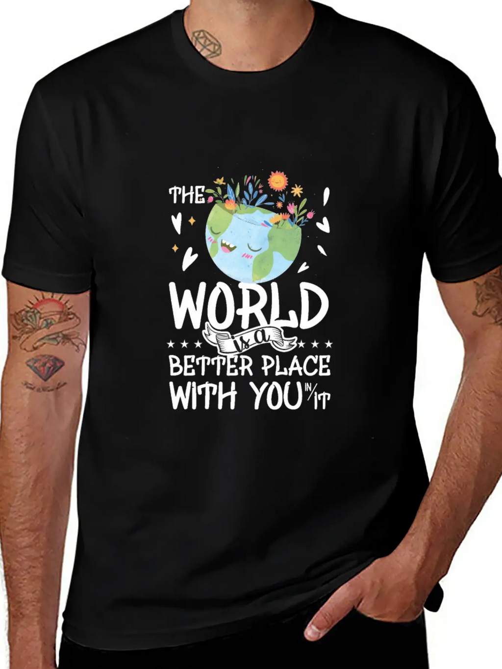 The World Is A Better Place With You Classic Cotton Tee – Unisex Comfort For Any Season