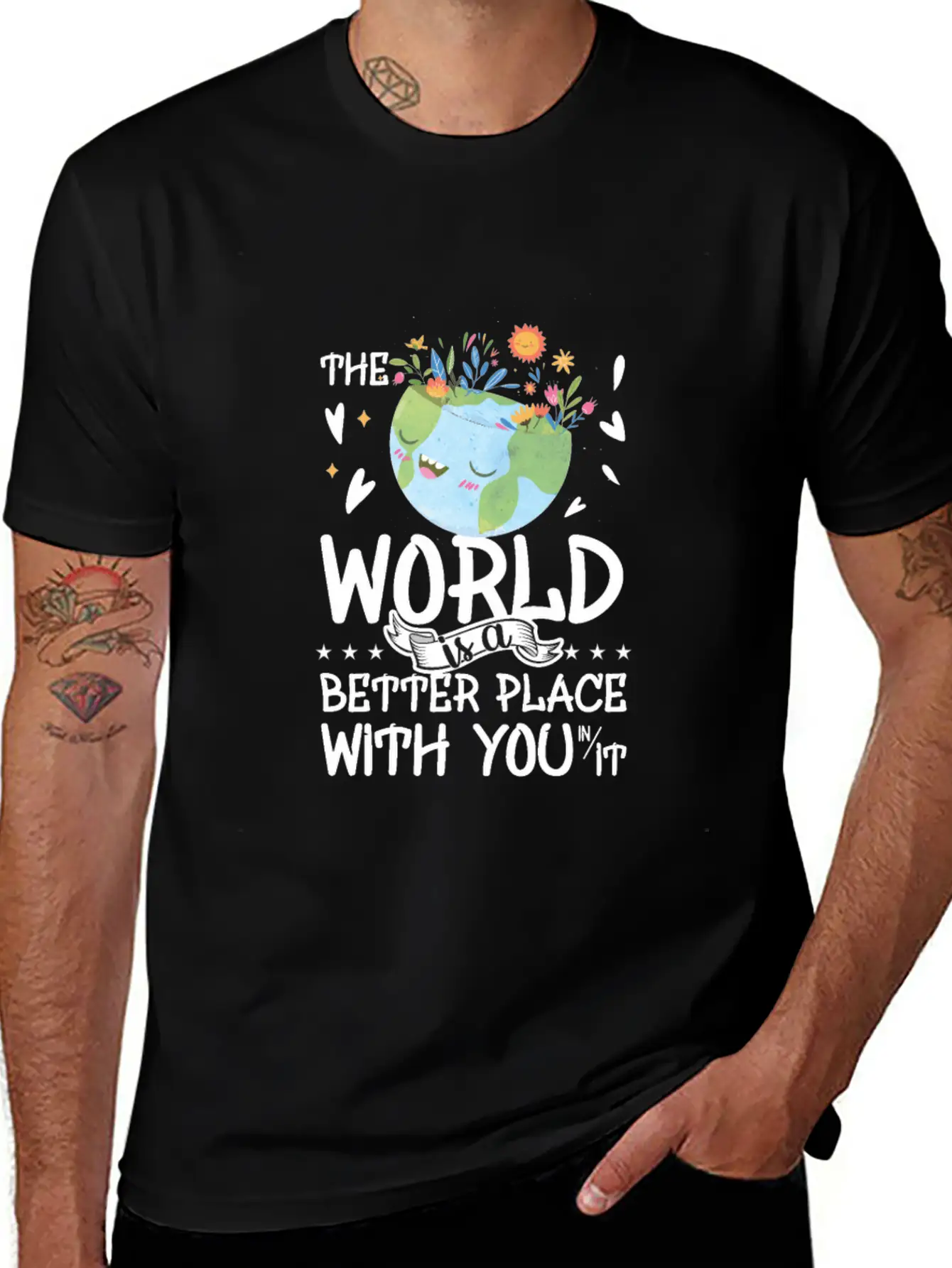 The World Is A Better Place With You Classic Cotton Tee – Unisex Comfort For Any Season
