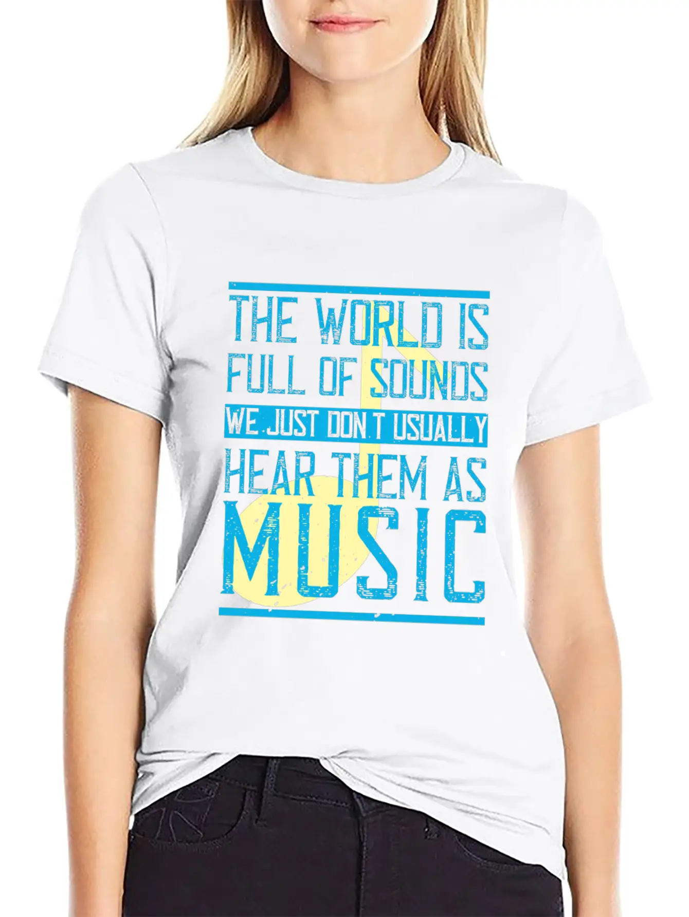 The World Is Full Of Sounds. We Just Don't Timeless Short Sleeve Tee – Comfy And Minimalist Design