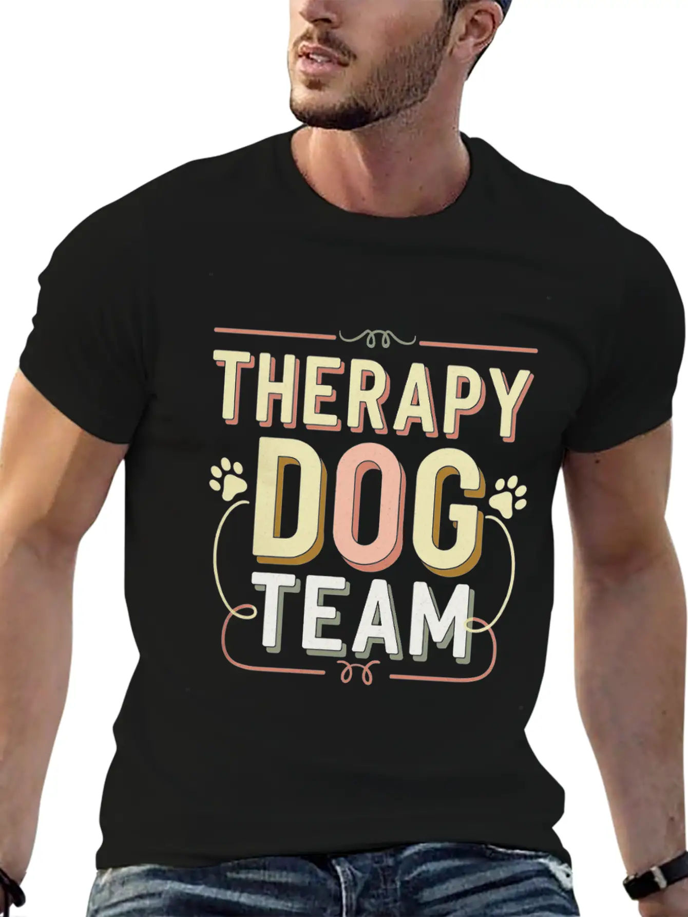 Therapy Dog Team 4 Essential Cotton Tee For Daily Outfits – Unisex Style