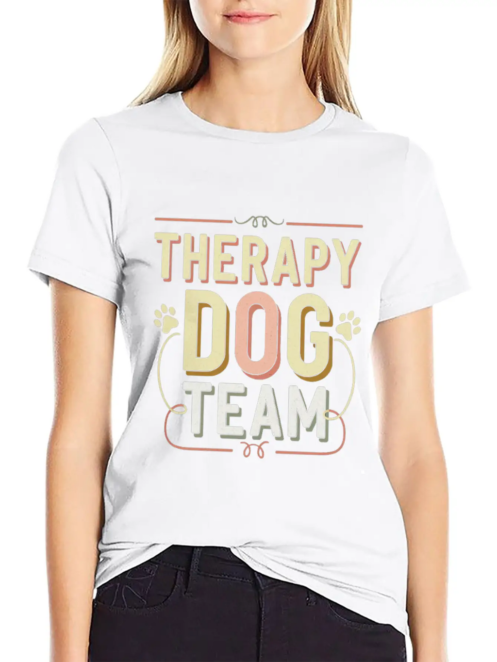 Therapy Dog Team 4 Essential Cotton Tee For Daily Outfits – Unisex Style