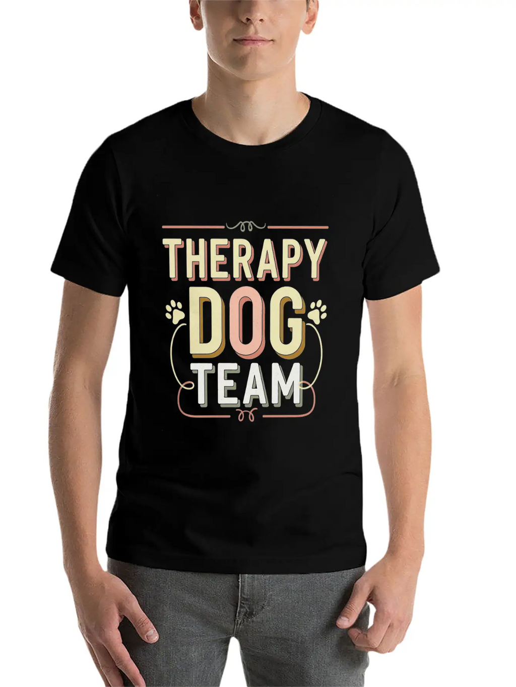Therapy Dog Team 4 Essential Cotton Tee For Daily Outfits – Unisex Style