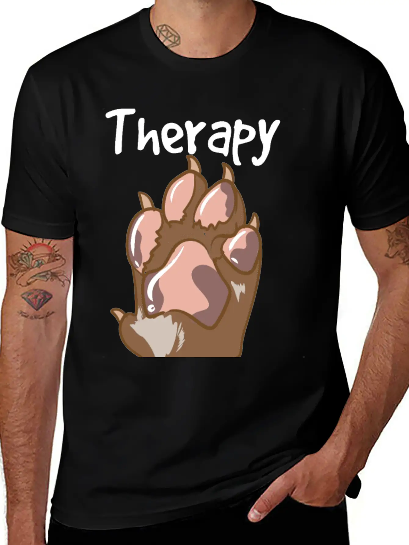 Therapy Dog Team Relaxed Everyday Tee – Lightweight And Durable Cotton