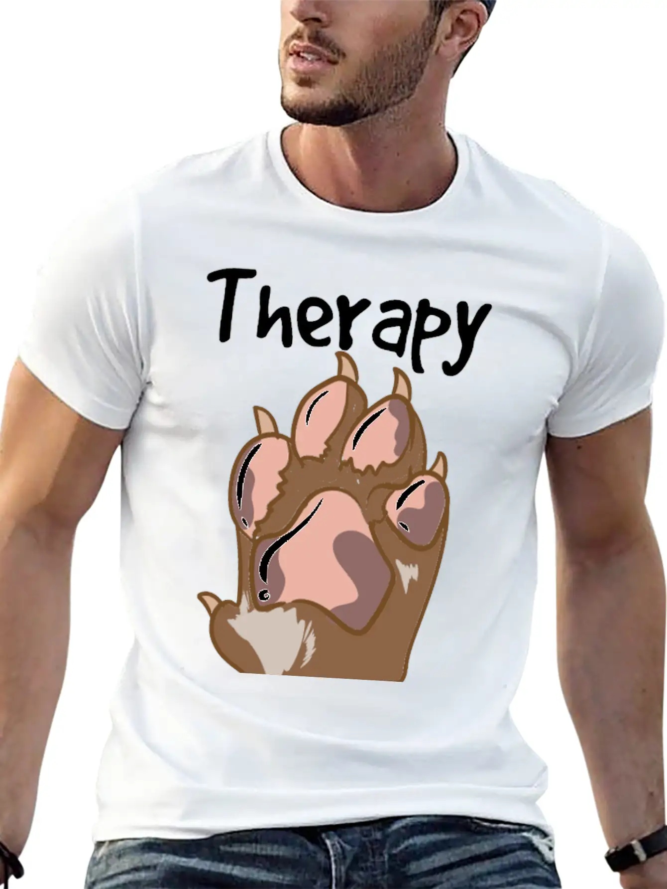 Therapy Dog Team Relaxed Everyday Tee – Lightweight And Durable Cotton