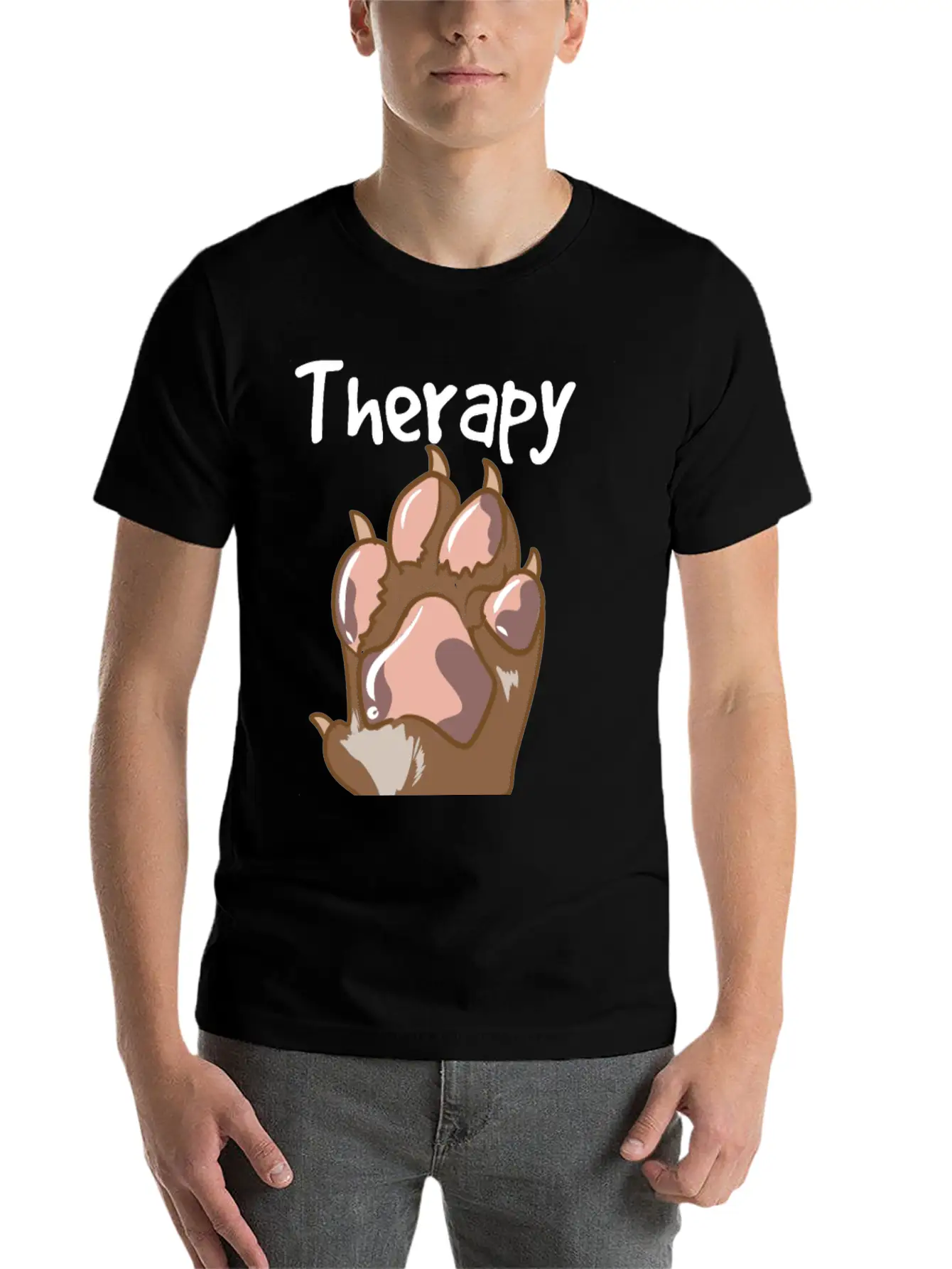 Therapy Dog Team Relaxed Everyday Tee – Lightweight And Durable Cotton