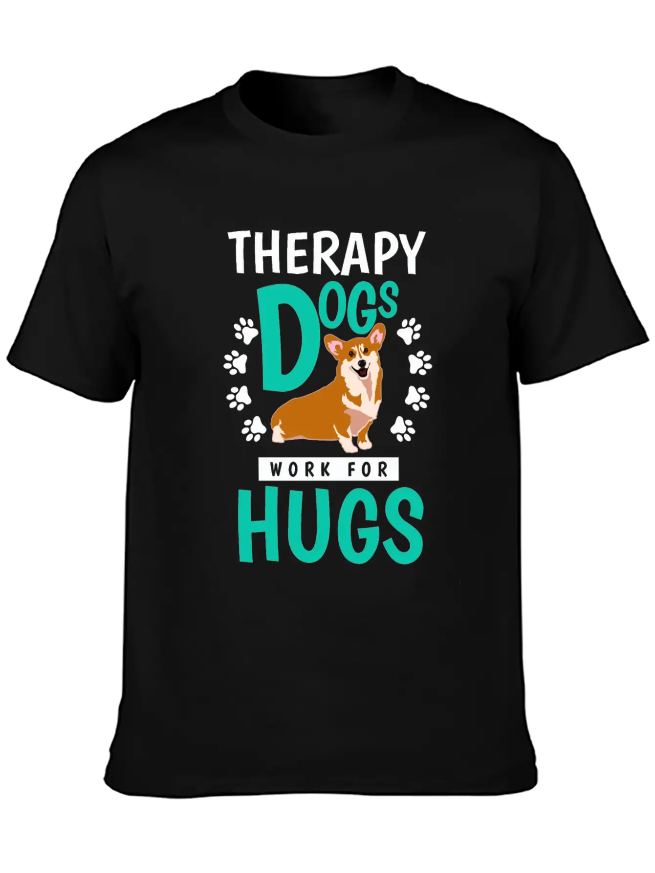 Therapy Dogs Work For Hugs Dog Therapist Timeless Short Sleeve Tee – Comfy And Minimalist Design